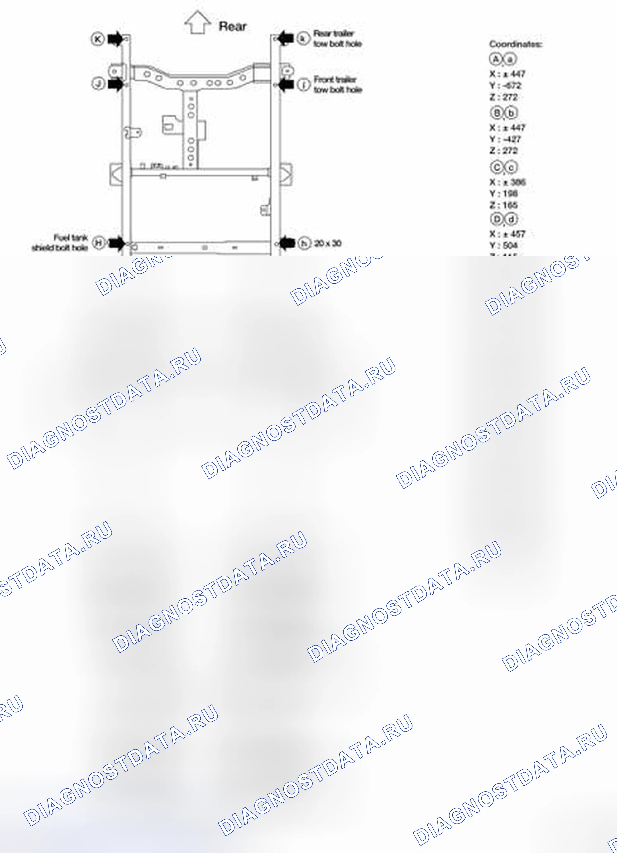 Рис. 8: ТОЧКИ ИЗМЕРЕНИЯ. Honda Today I