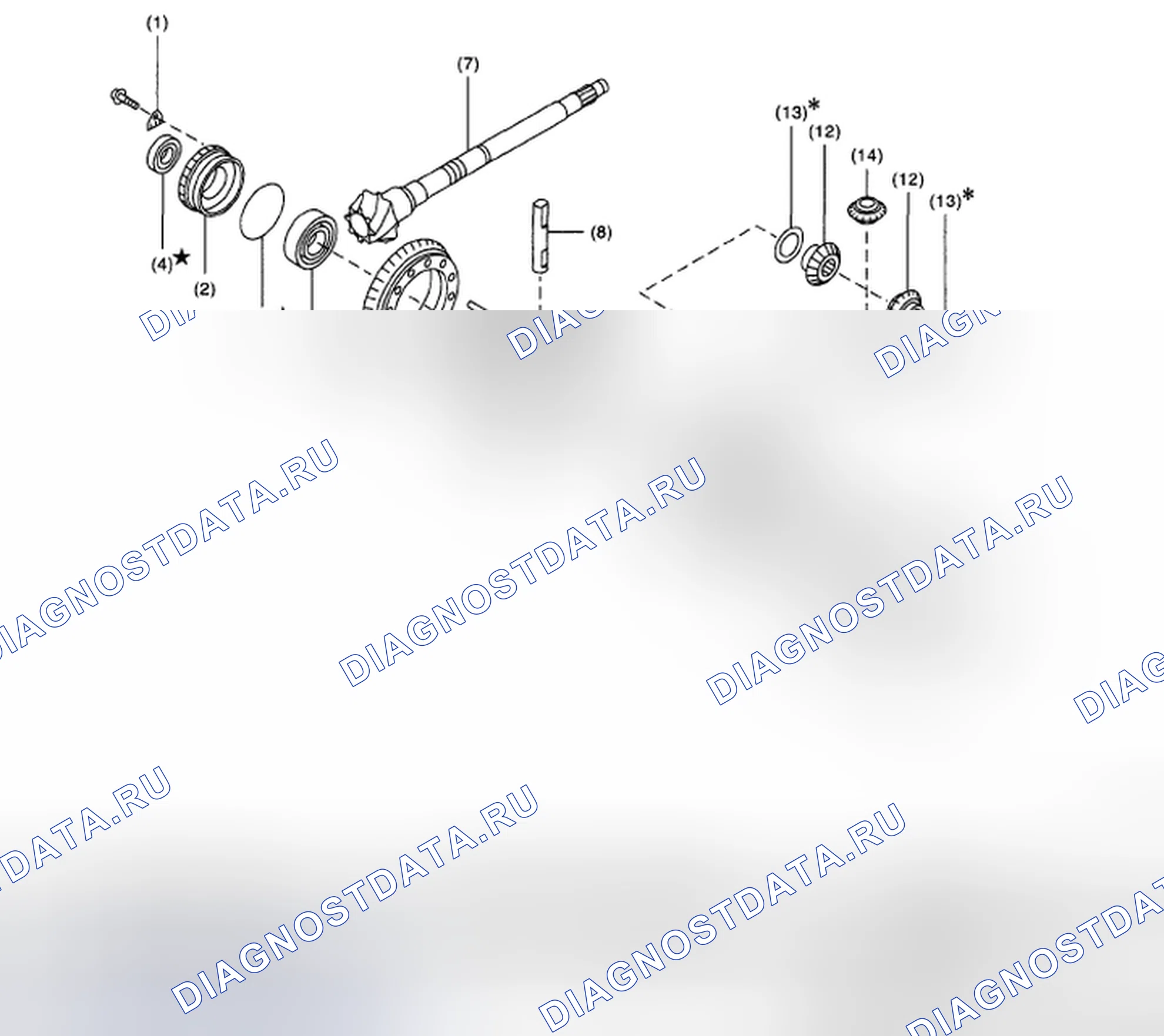 Рис. 800: ДИФФЕРЕНЦИАЛ. Subaru Legacy BL/BP рестайлинг