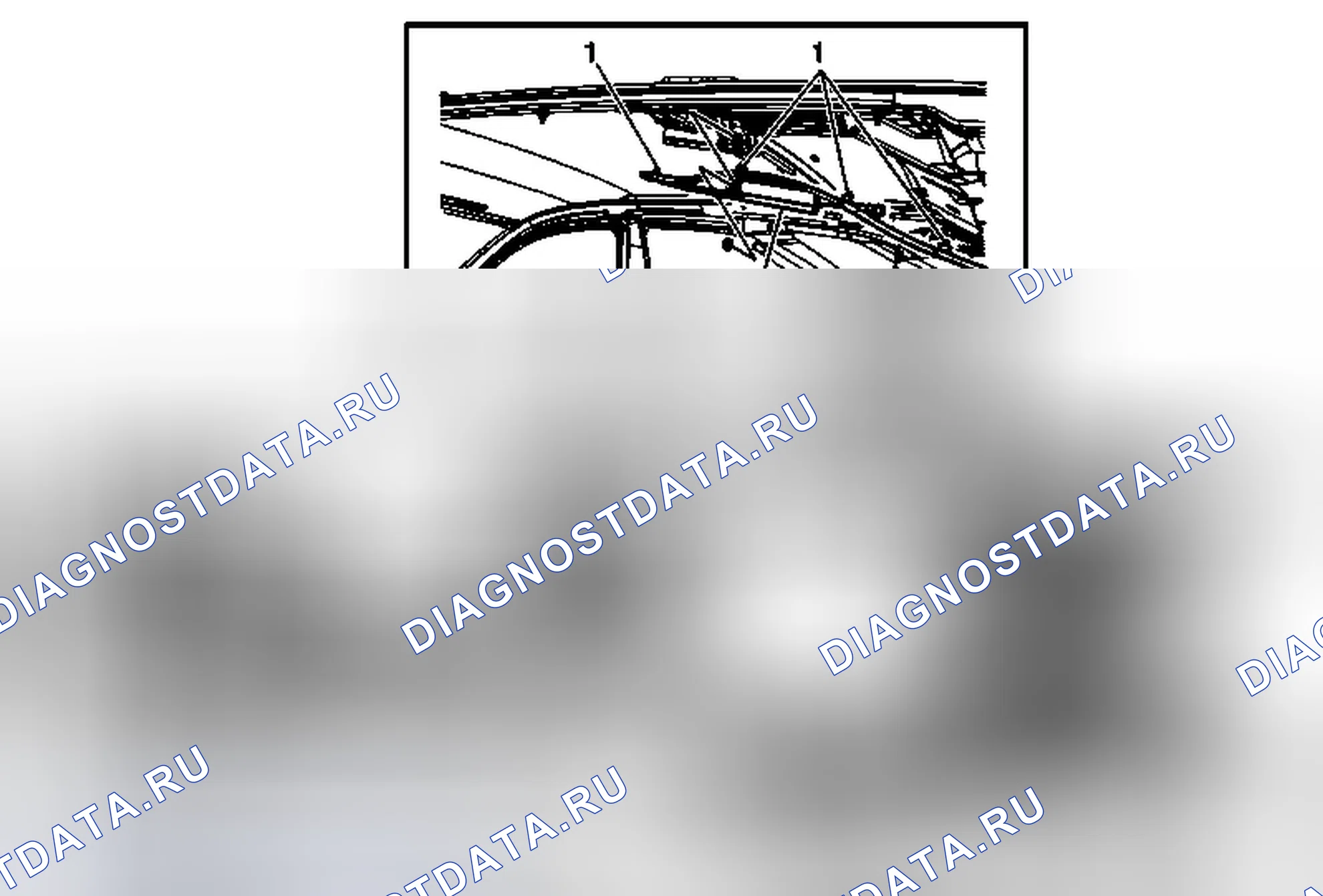 Рис. 36: Замена гидравлического привода дверь багажника. Cadillac CTS II