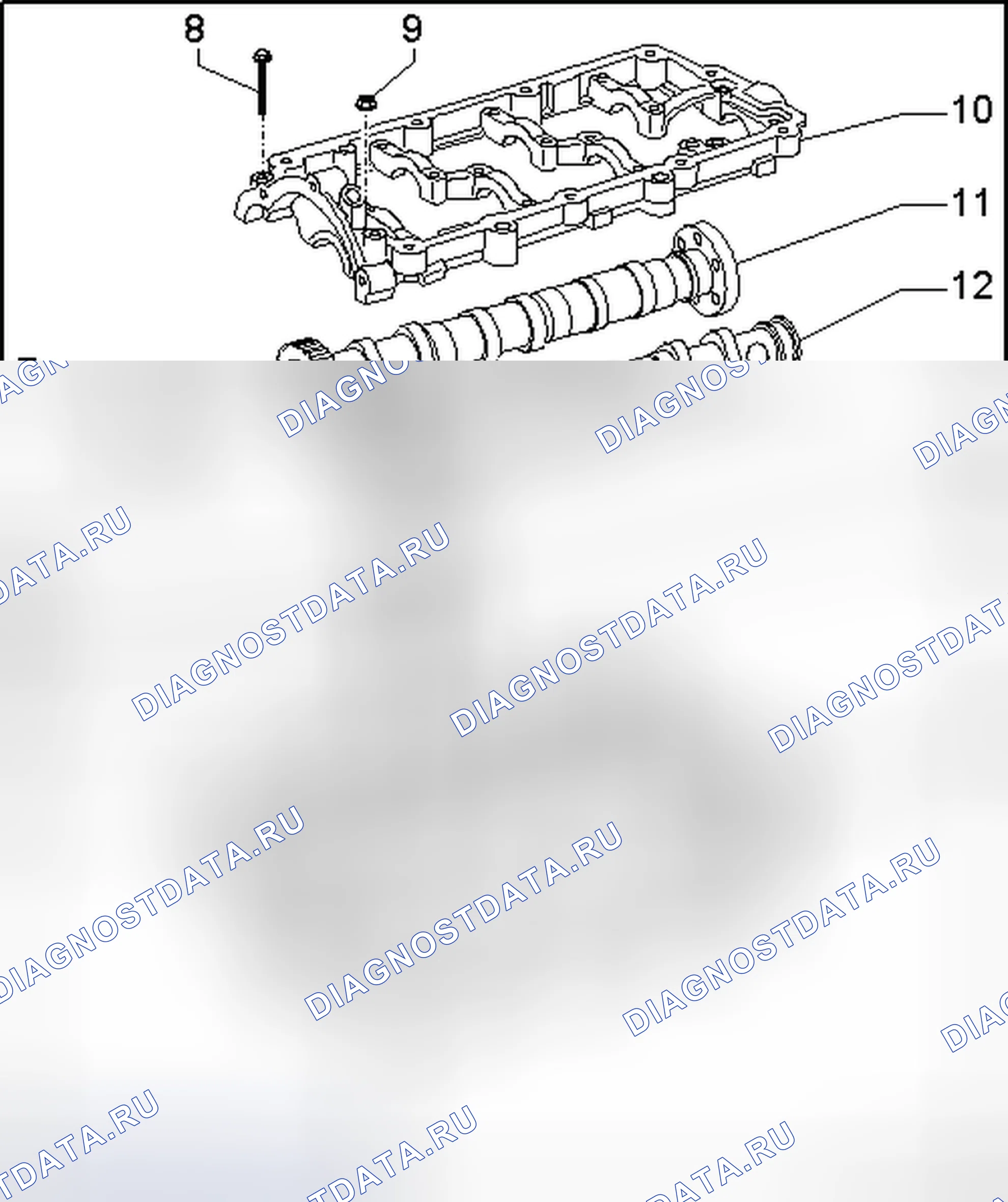 Рис. 403: ОБЗОР КЛАПАННОЙ СИСТЕМЫ. Volkswagen Touareg II