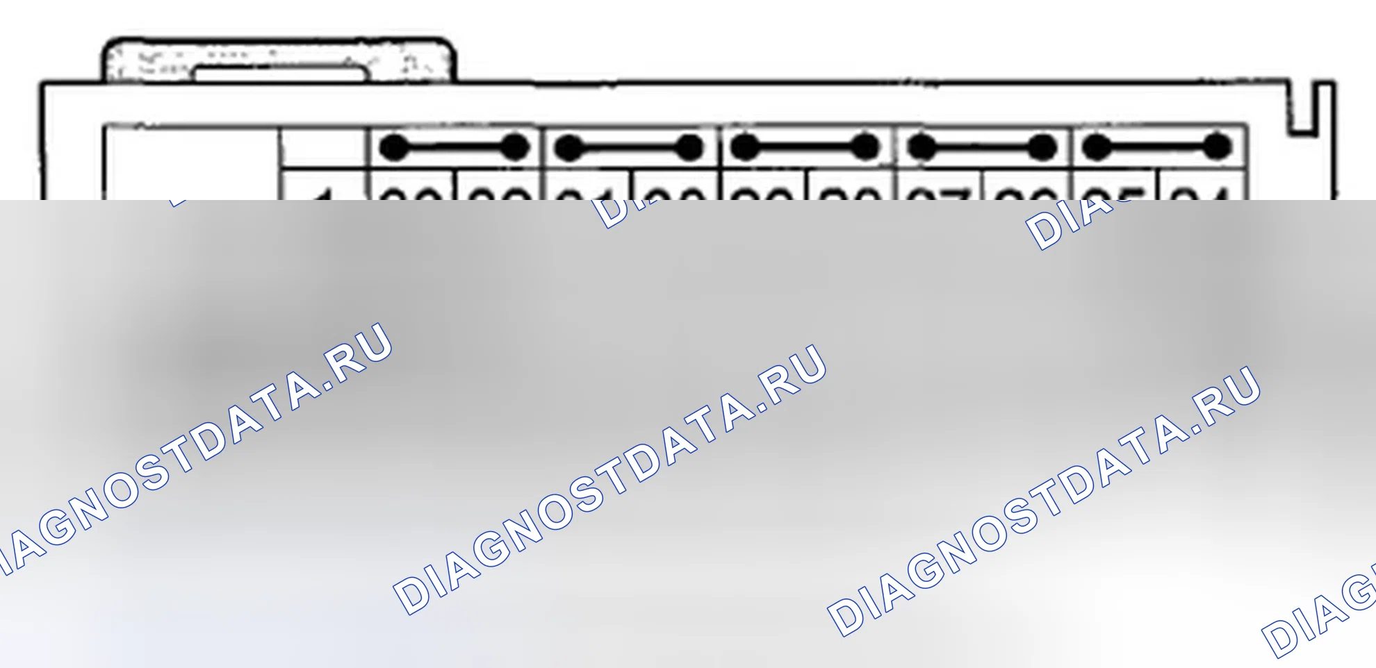 Рис. 571: Входы и выходы модуля SRS разъема B (39P). Honda Crosstour I
