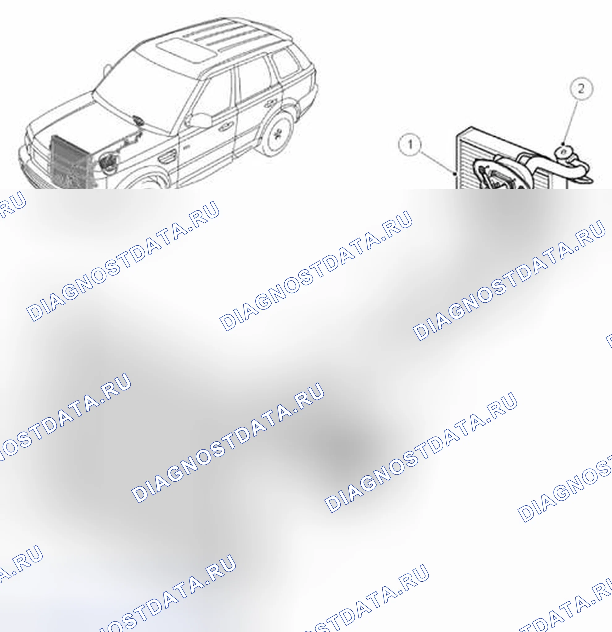 Рис. 68: РАСПОЛОЖЕНИЕ КОМПОНЕНТОВ. Land Rover Range Rover Sport L320
