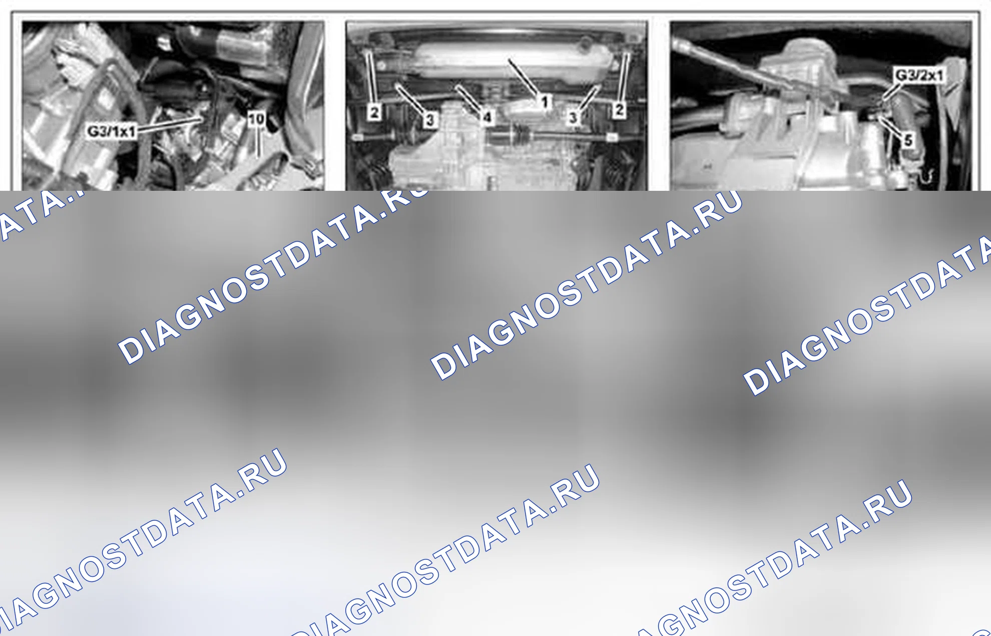 Рис. 9: Демонтаж / монтаж вытяжной системы в сборе - AR49.10-P-7000MCU. Kia Soul I
