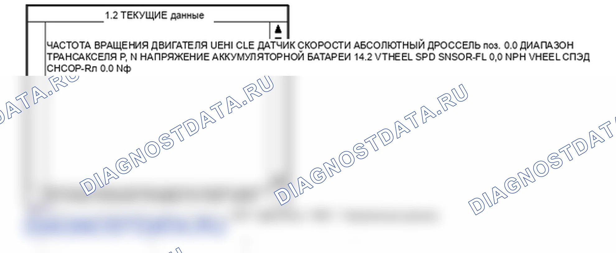 Данные диагностического сканера — C1101. Hyundai Santa Fe CM