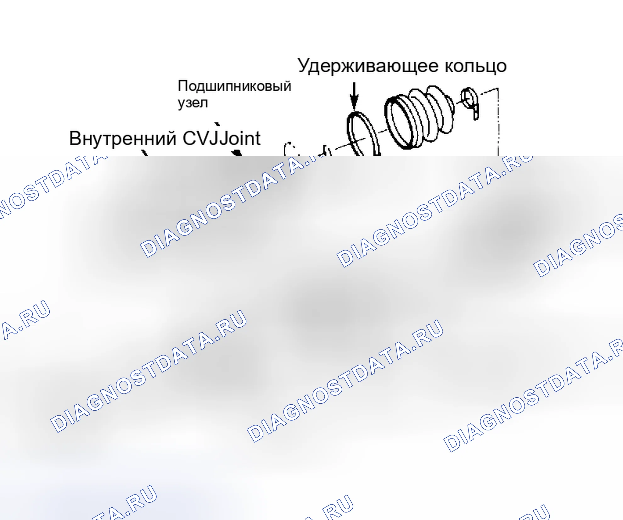 Рис. 1: Разнесенный вид моста Honda Civic в сборе. Honda Civic III