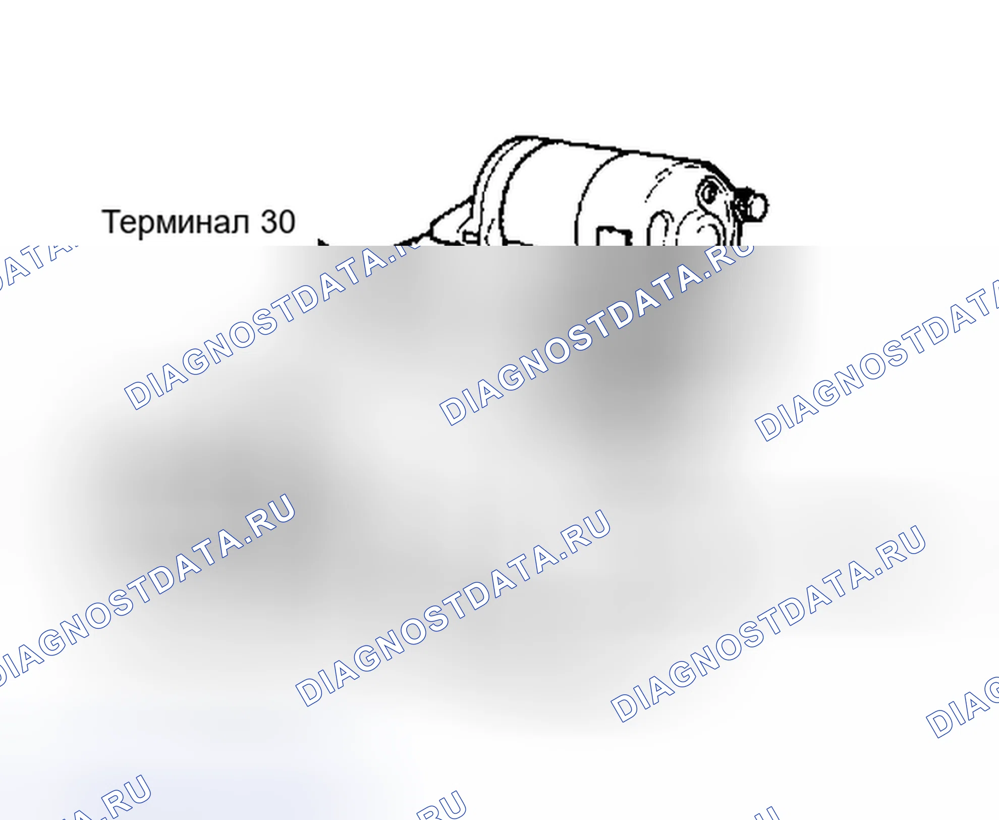 Рис. 6: Испытание втягивающей катушки соленоида. Toyota Paseo L40