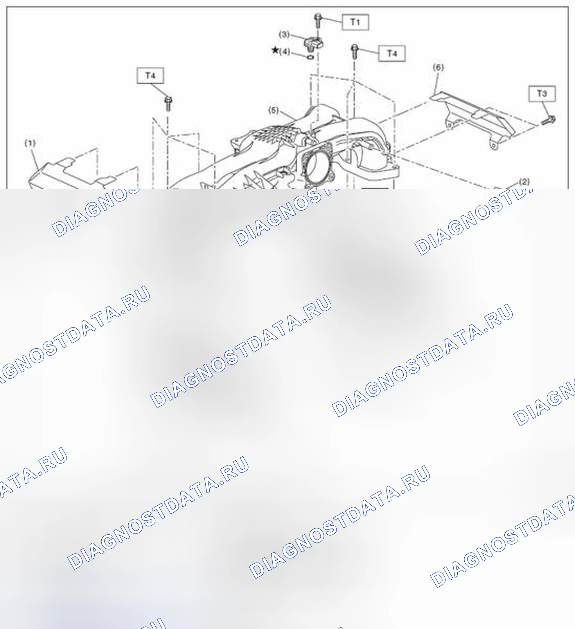Рис. 903: ВПУСКНОЙ КОЛЛЕКТОР 1. Subaru Impreza WRX GE рестайлинг