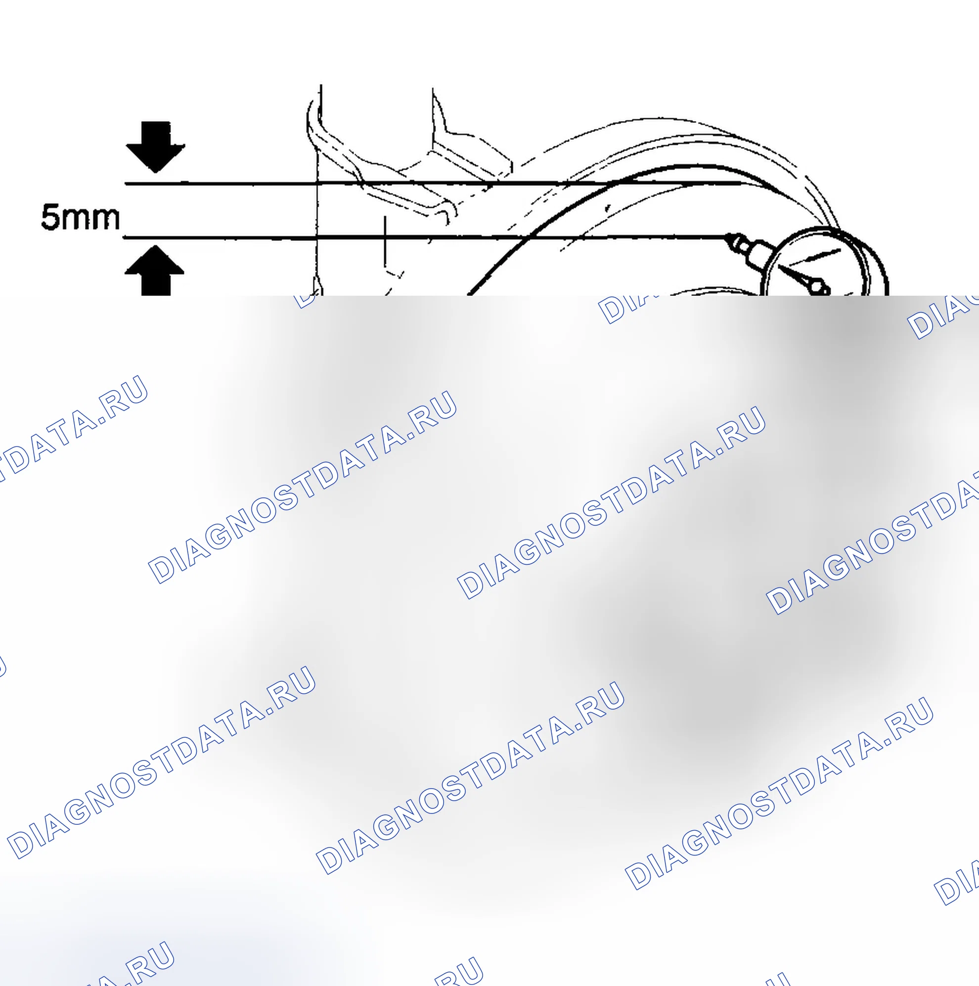 Рис. 27: ПРОВЕРКА БИЕНИЯ ЗАДНЕГО ТОРМОЗНОГО ДИСКА. Hyundai Tucson I