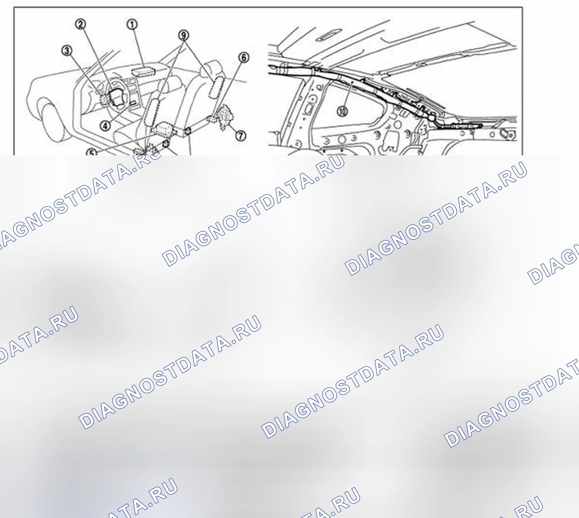 Рис. 134: Расположение компонентов. Infiniti G37 IV рестайлинг