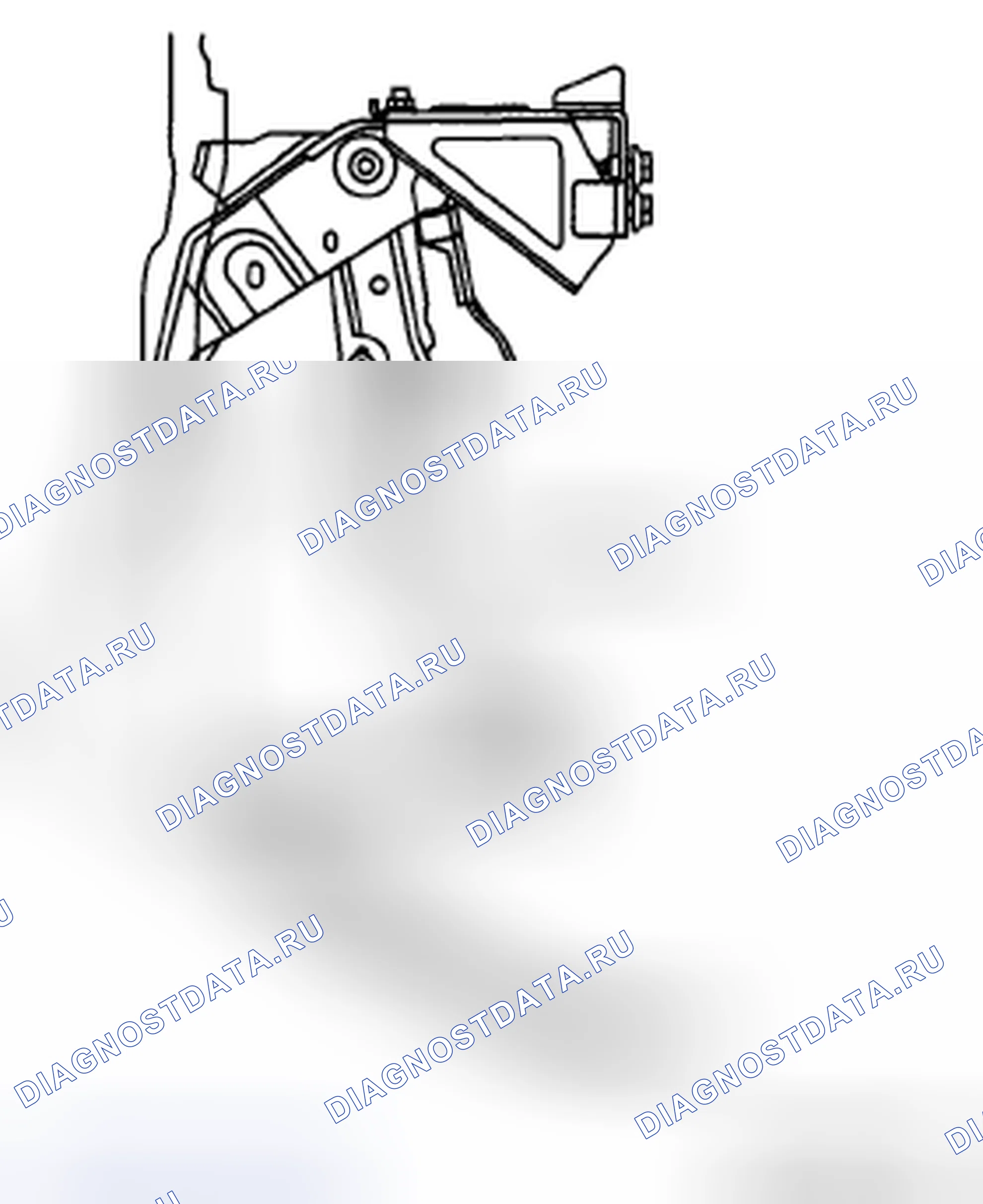 Рис. 38: Проверка высоты педали. Mazda CX-7 I