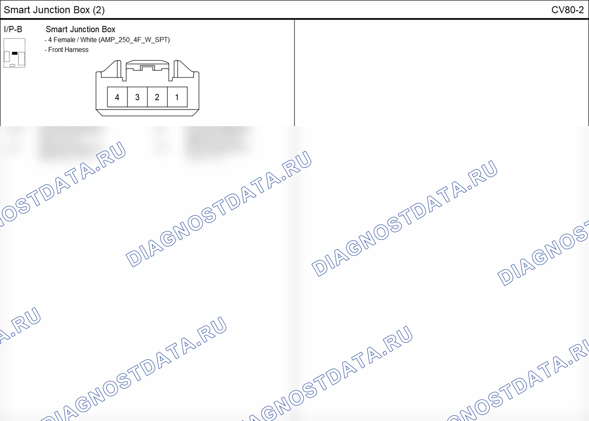 Распиновка разъёма CV80-2 — smart junction box. Hyundai Santafe Sport DMA