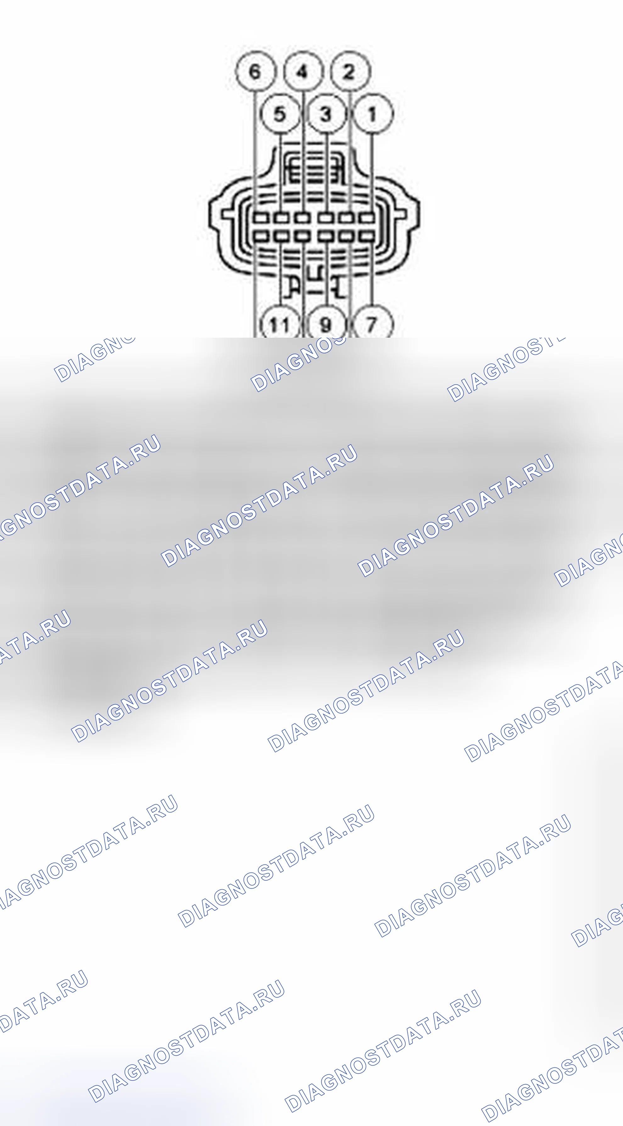 Рис. 390: Разъем датчика цифрового диапазона передачи (Tr). Hyundai Lantra I