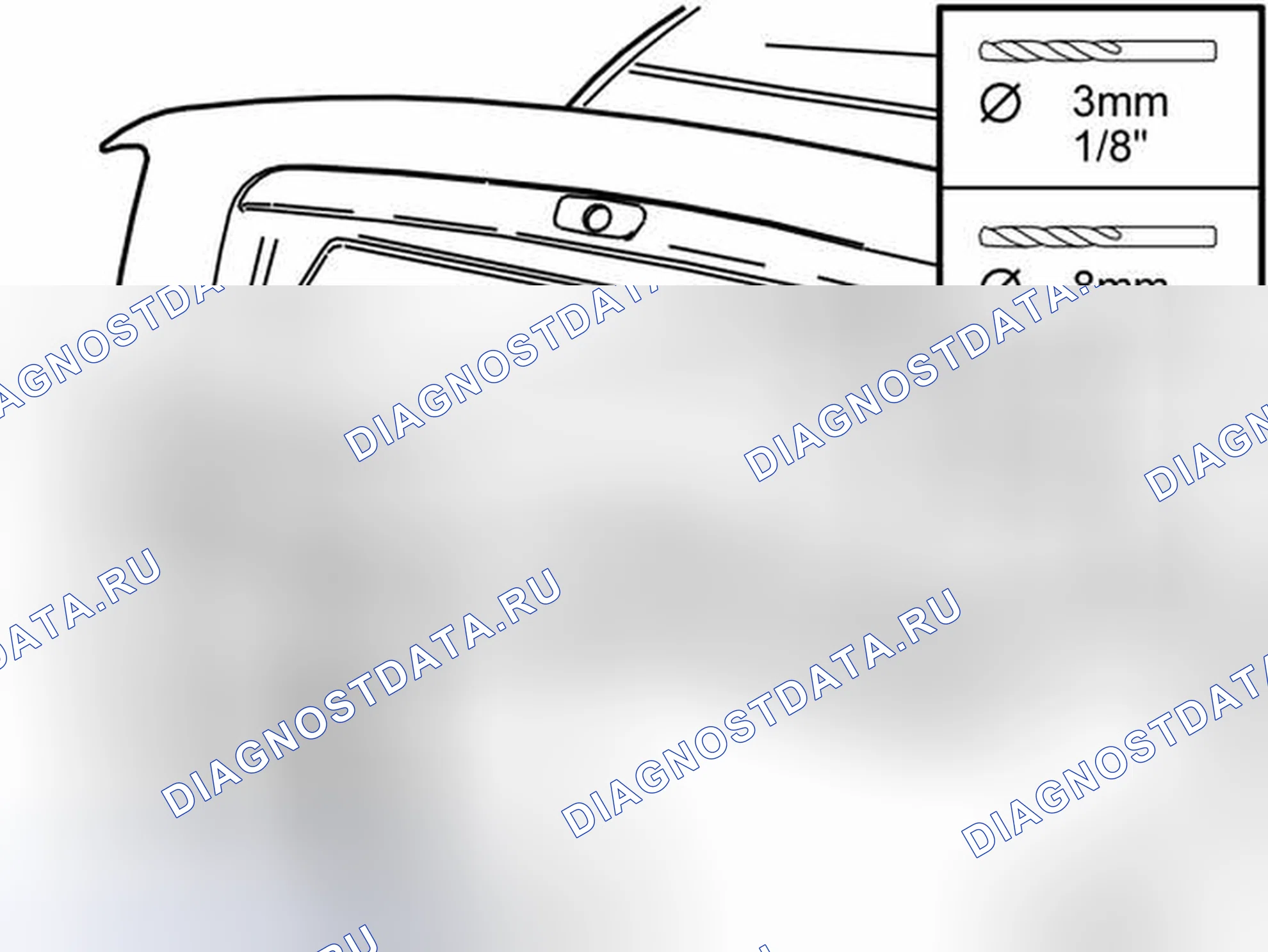 Рис. 20: Изготовление отверстий. Volvo S40 I рестайлинг