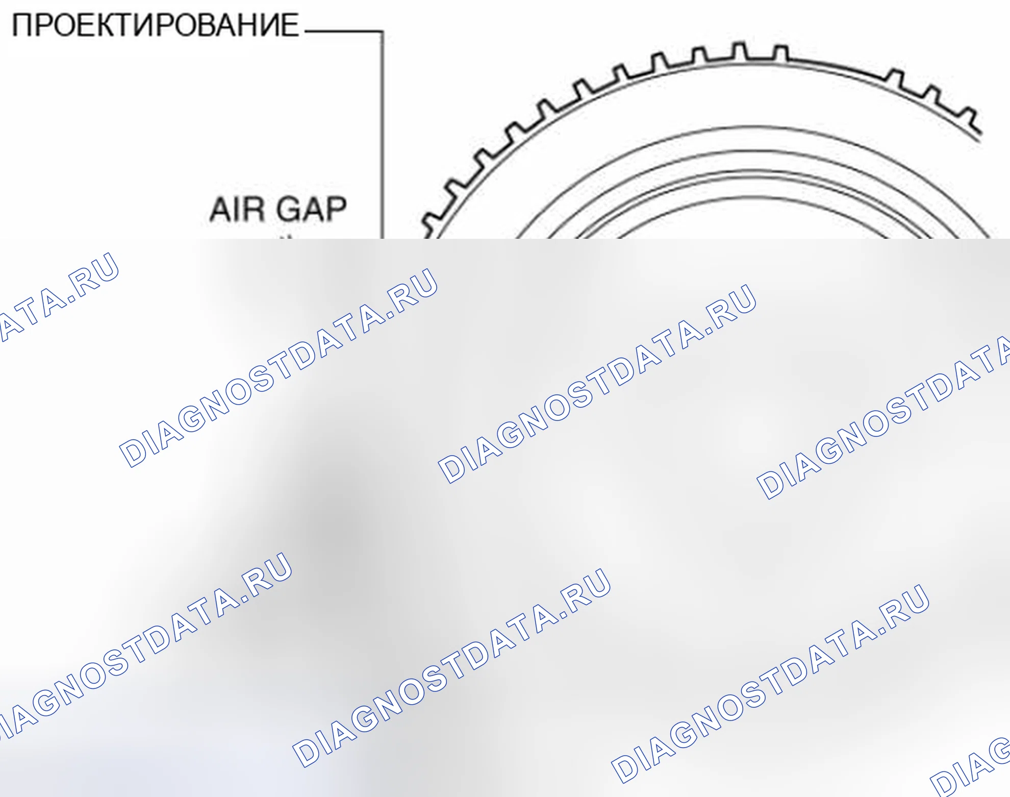 Рис. 108: Проверка воздушного зазора. Mazda 3 BL рестайлинг