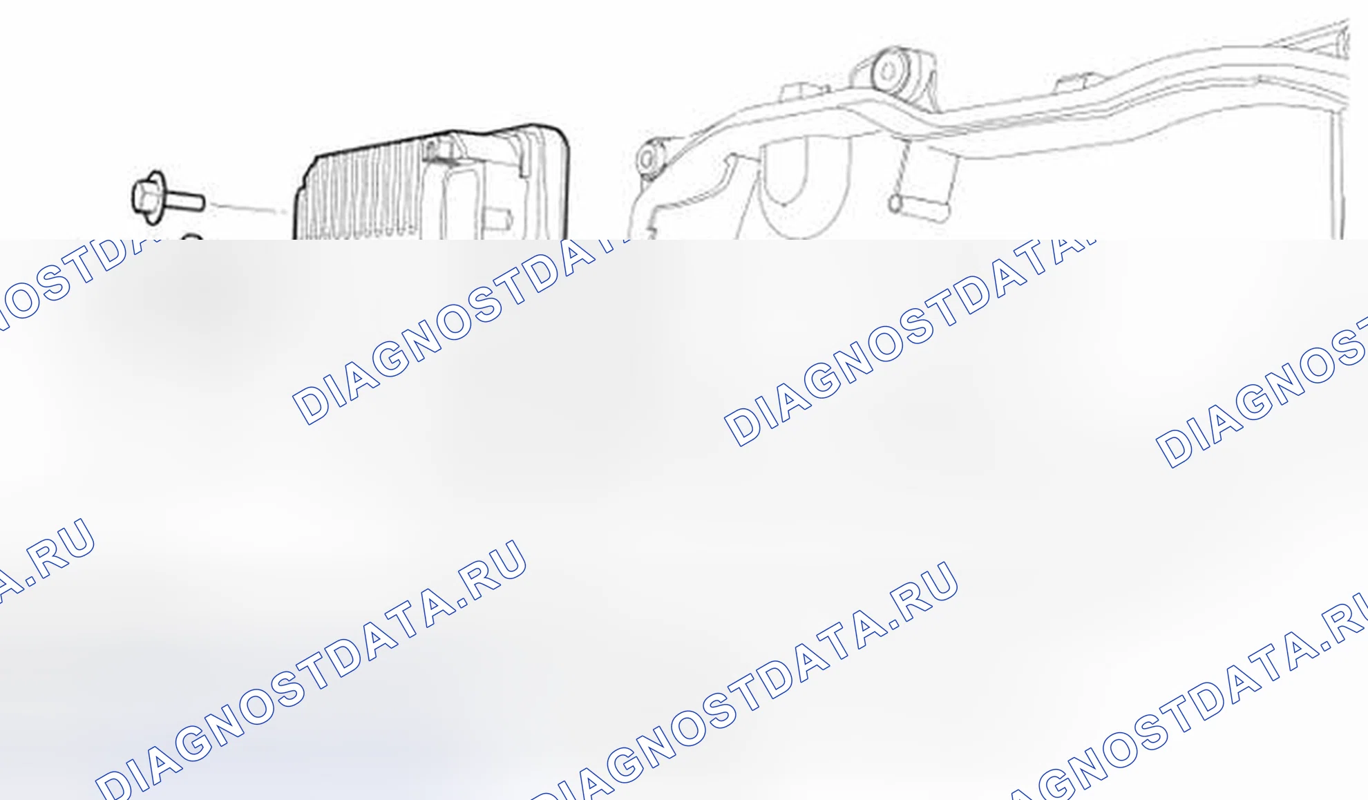 Рис. 8: Идентификация компонентов для демонтажа / установки балласта. Mazda 2 I рестайлинг