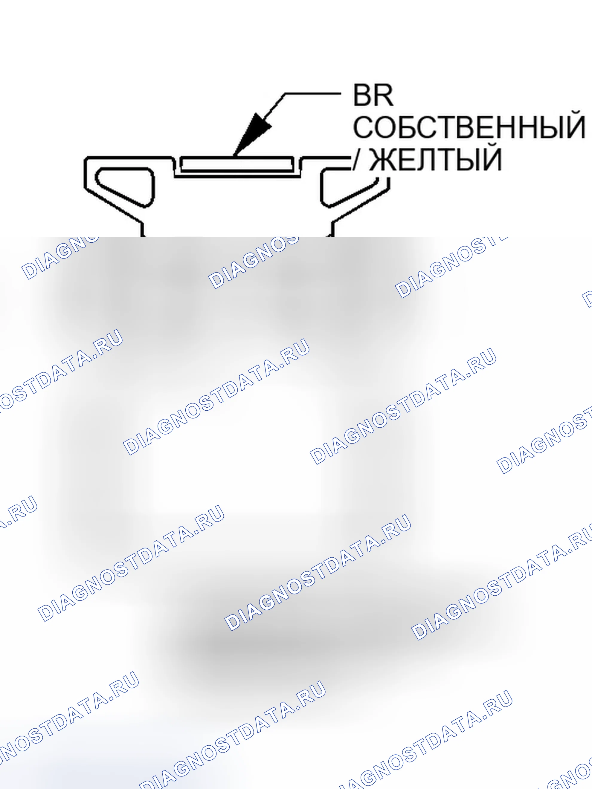 Рис. 6: Вид с торца разъема подушки безопасности 2 для водителя. Dodge Magnum I