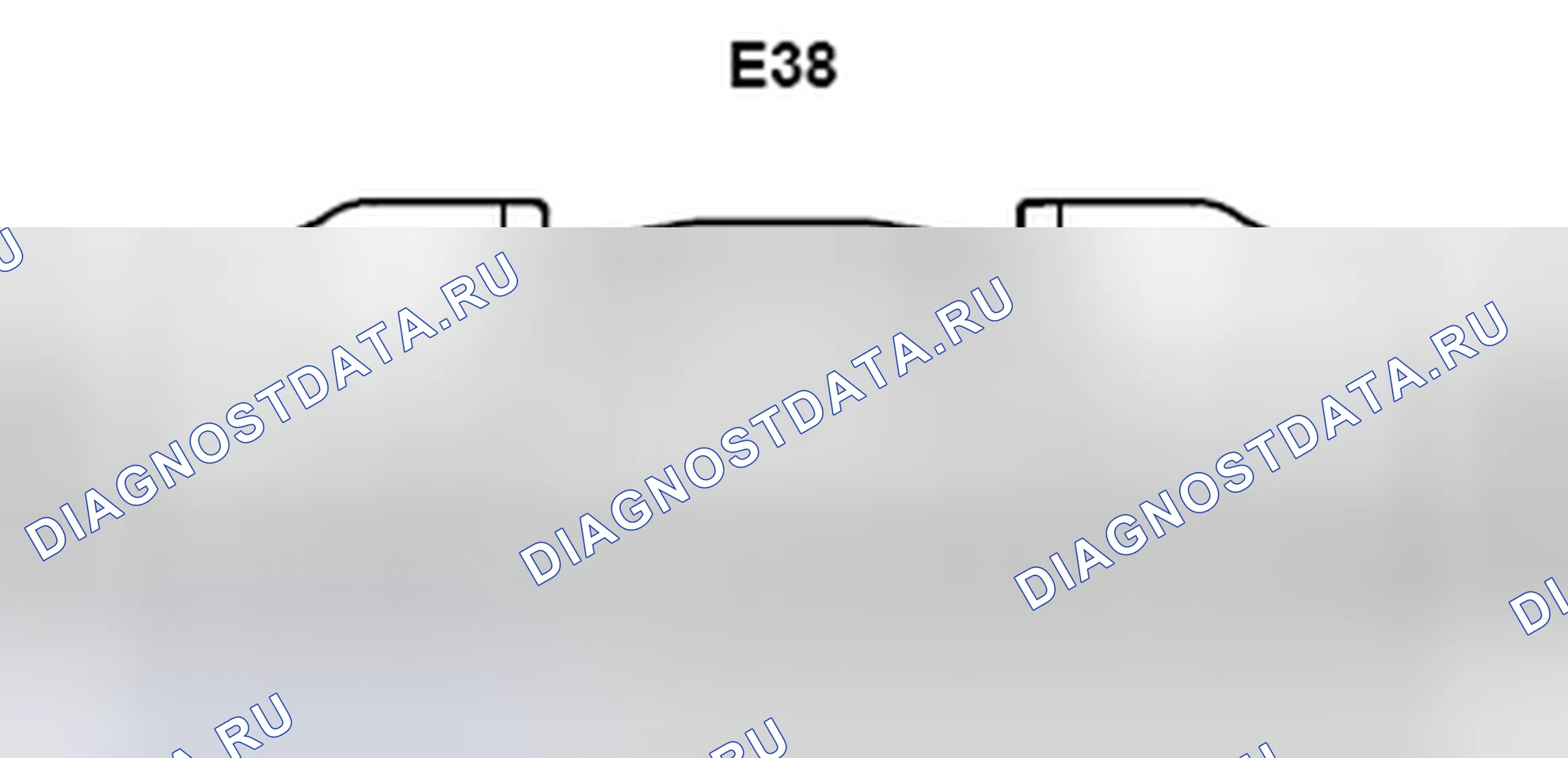 Рис. 509: Вид с торца разъема усилителя переменного тока (E38). Toyota Camry XV40 рестайлинг