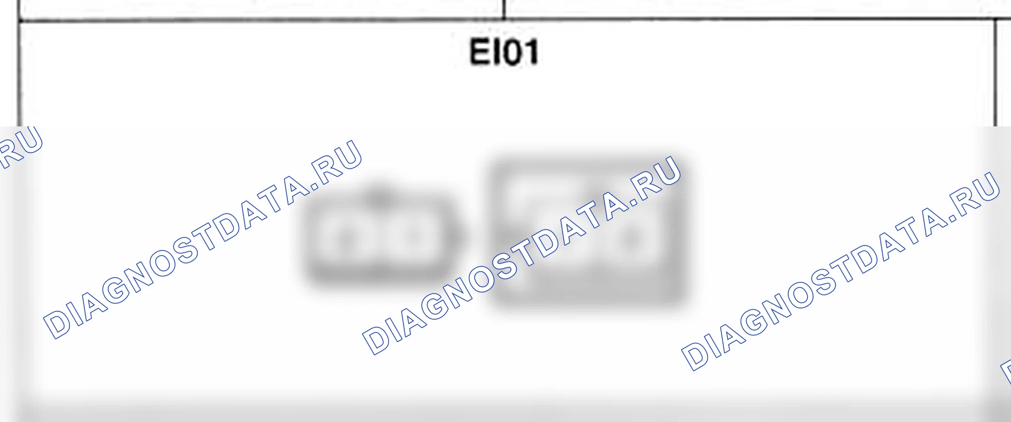 Распиновка разъёма EI01 — жгута двигателя. Hyundai H-1 A1