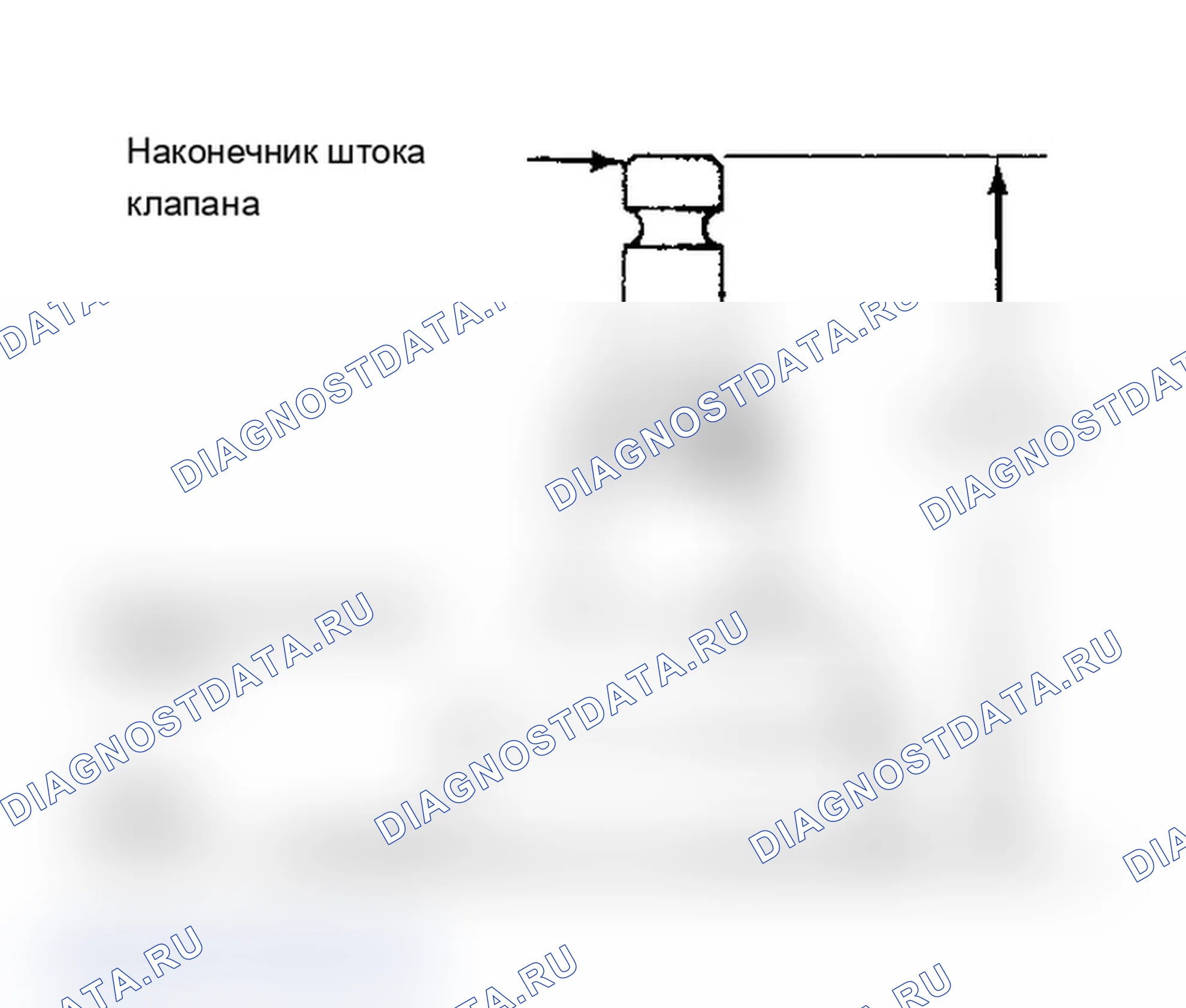 Рис. 28: Высота установки штока клапана. Dodge Dakota Shelby 