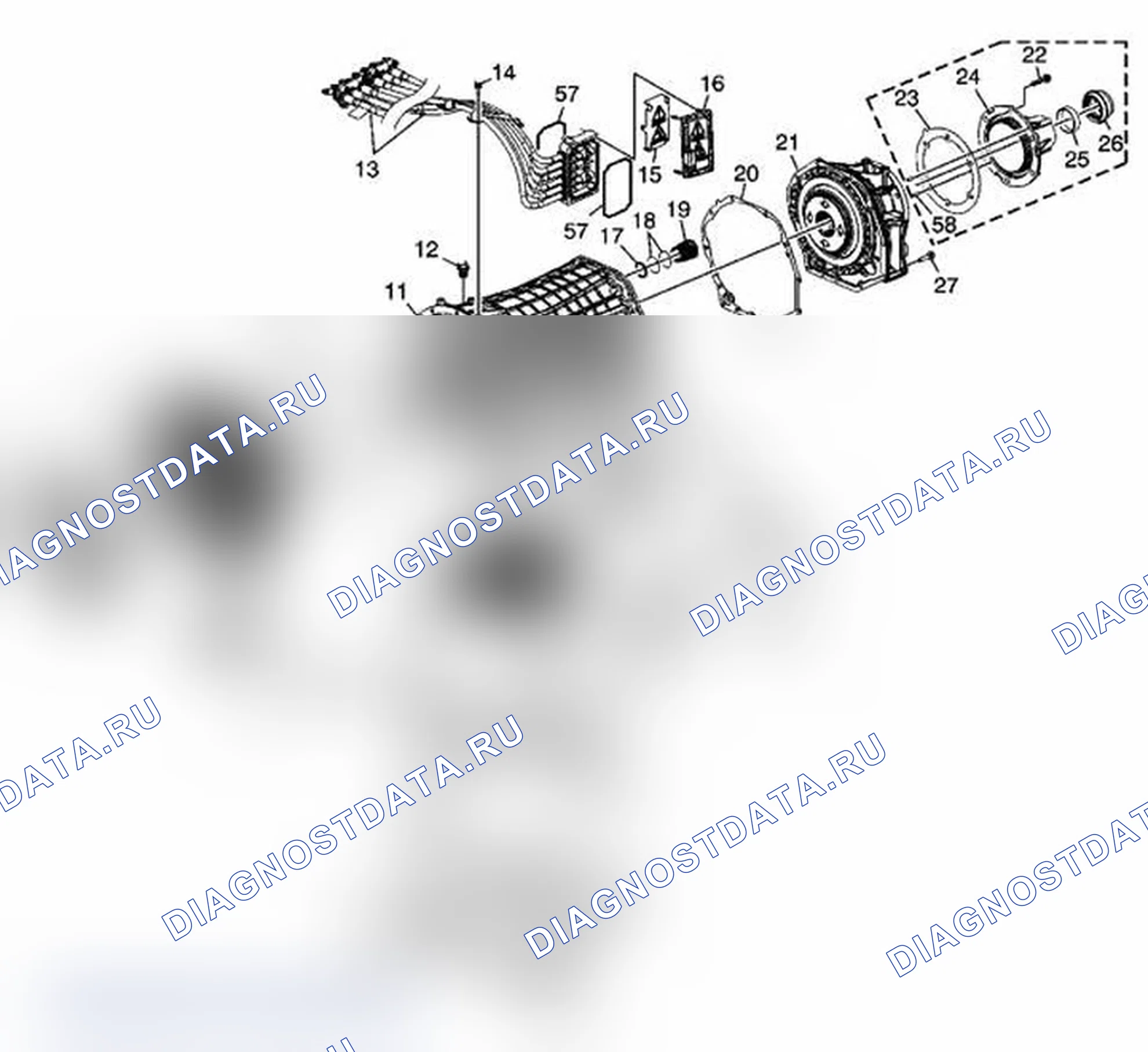 Рис. 199: Виды в разобранном виде. Chevrolet Silverado 3500 HD 