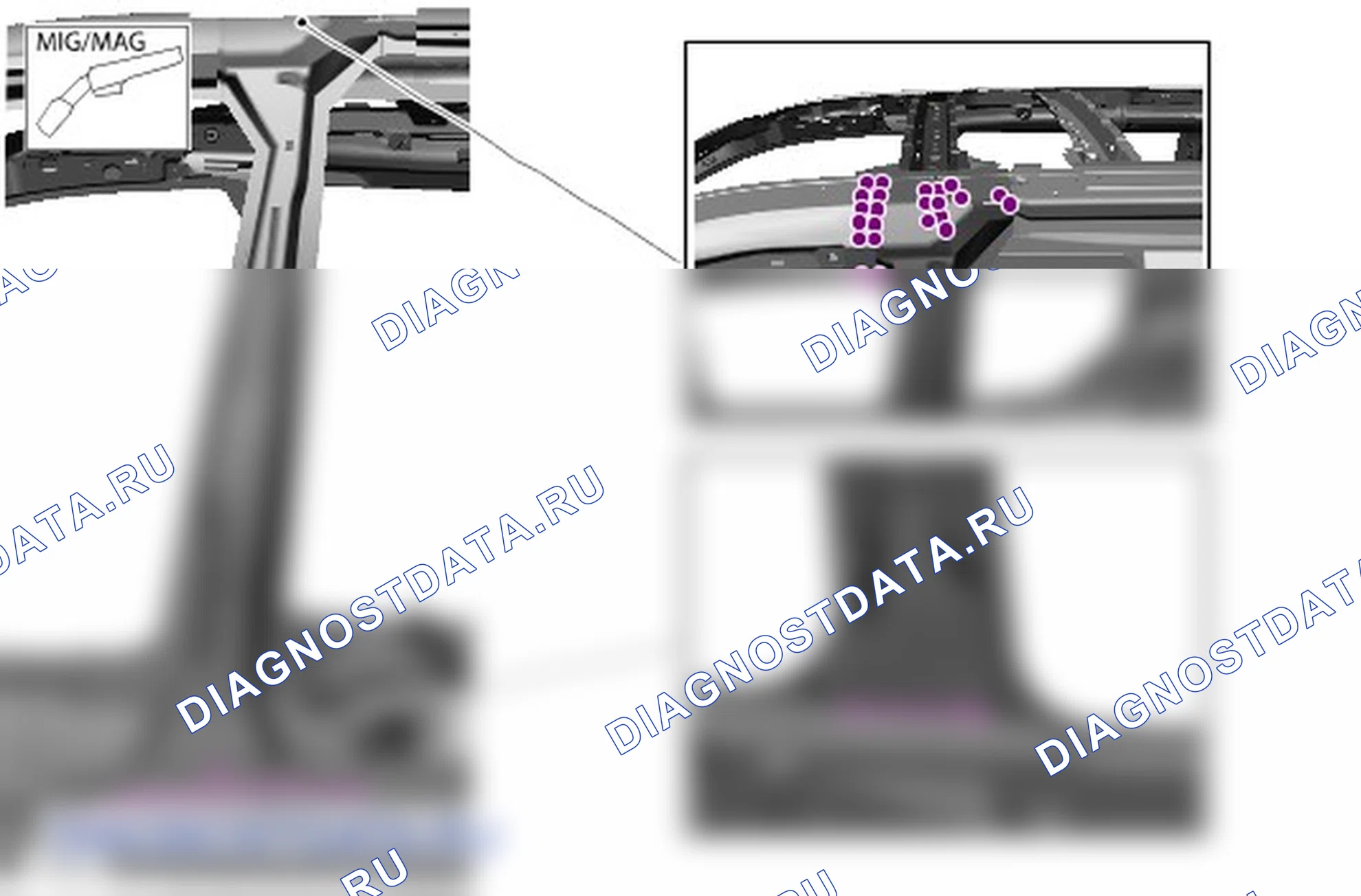 Как снять и установить стойку 'B' и усиление. Ford Transit Connect II