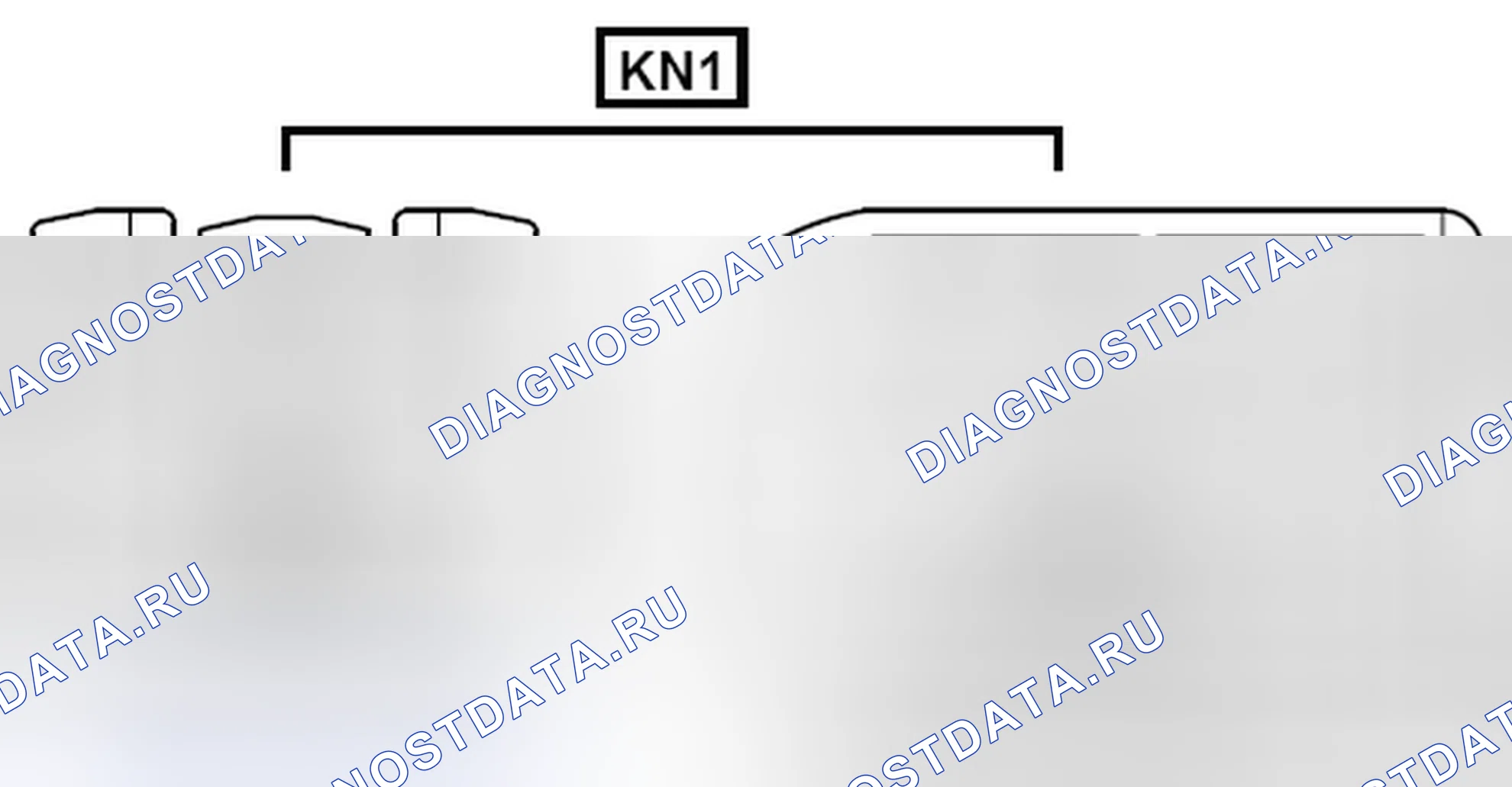 Рис. 769: Вид с торца линейного соединителя (KN1). Toyota Camry XV40 рестайлинг