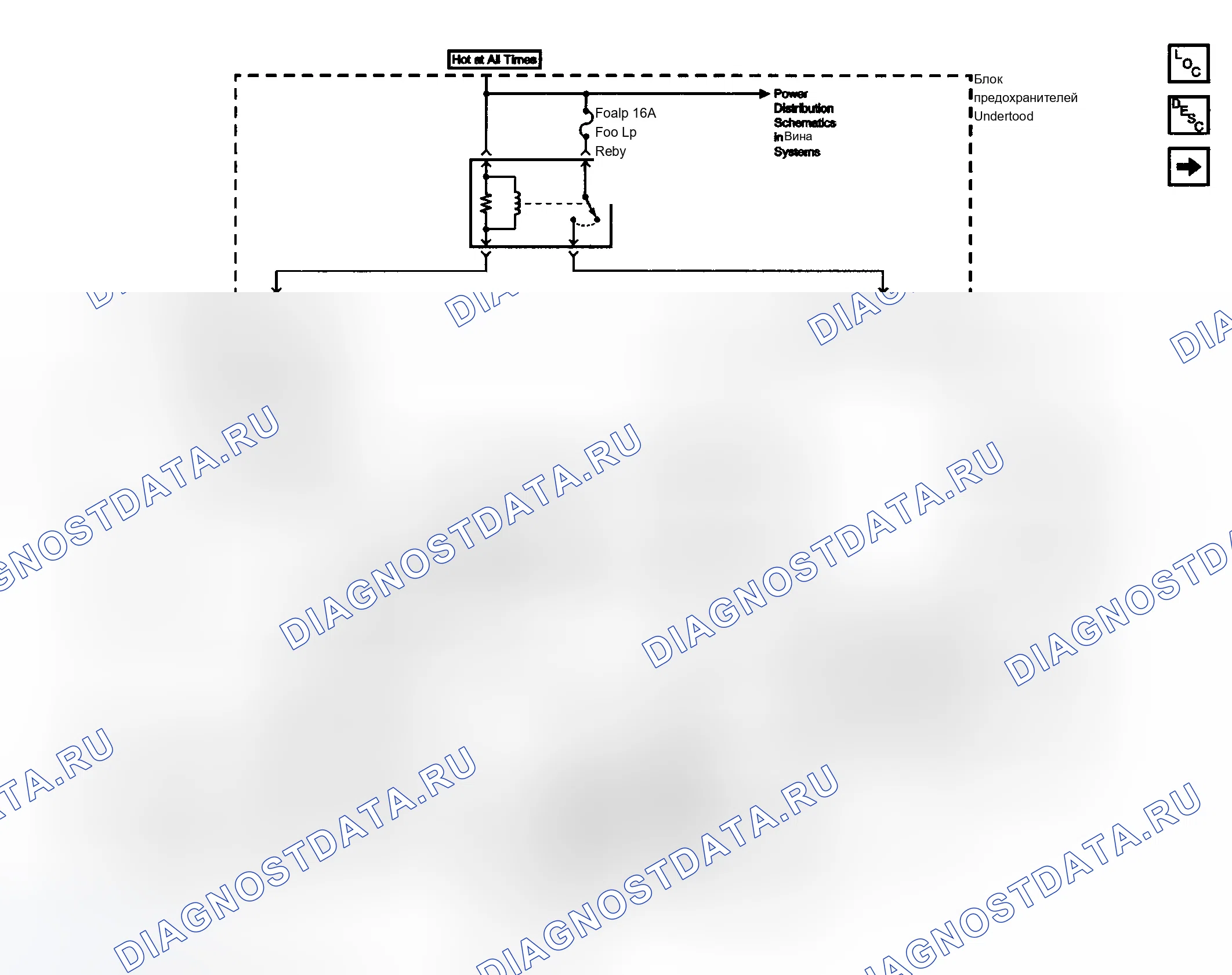 Рис. 5: Схема противотуманных фар. Chevrolet Silverado 1500 HD 