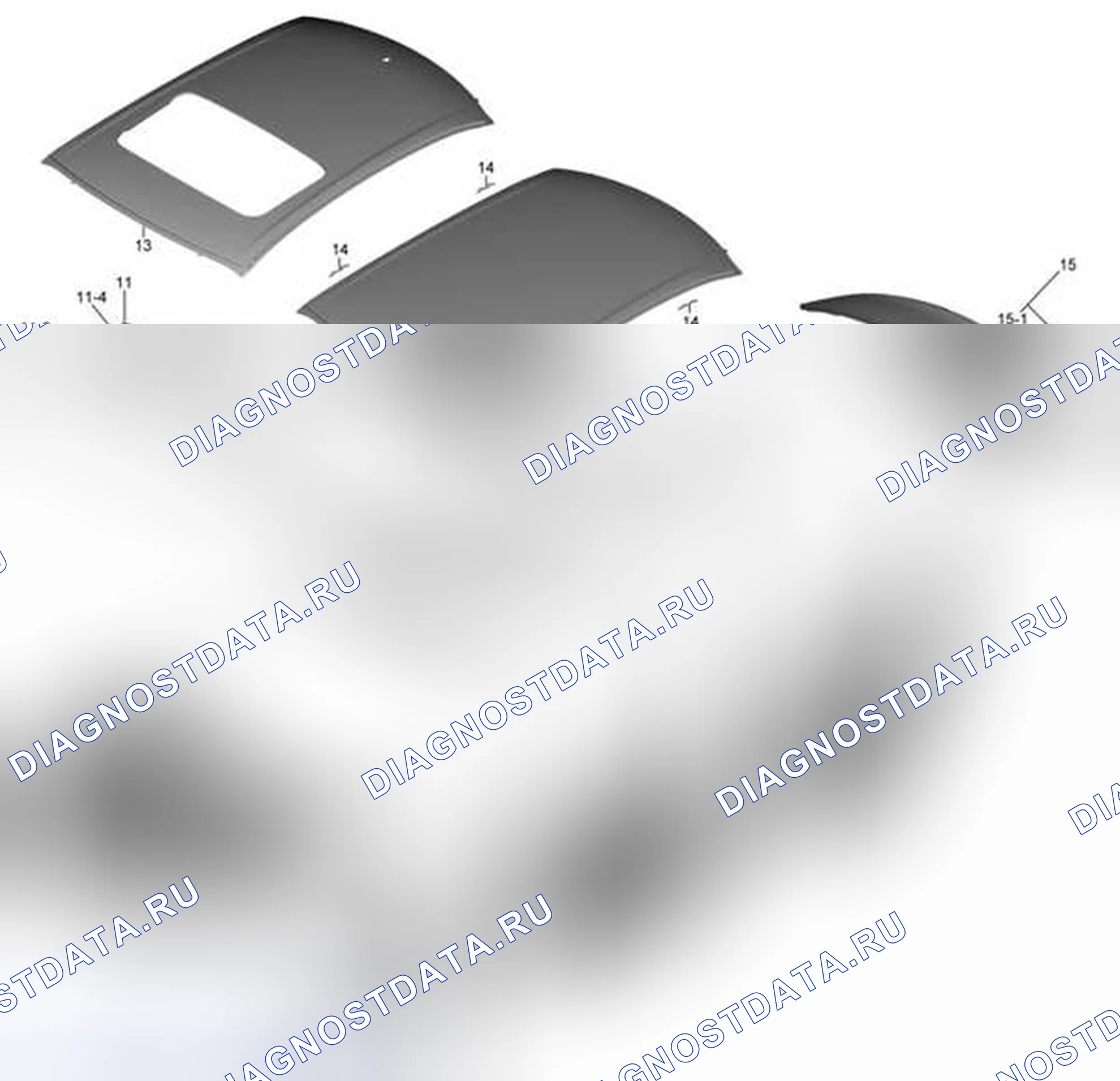 Рис. 4: Капот / крылья / двери / крыша. Suzuki Kizashi I