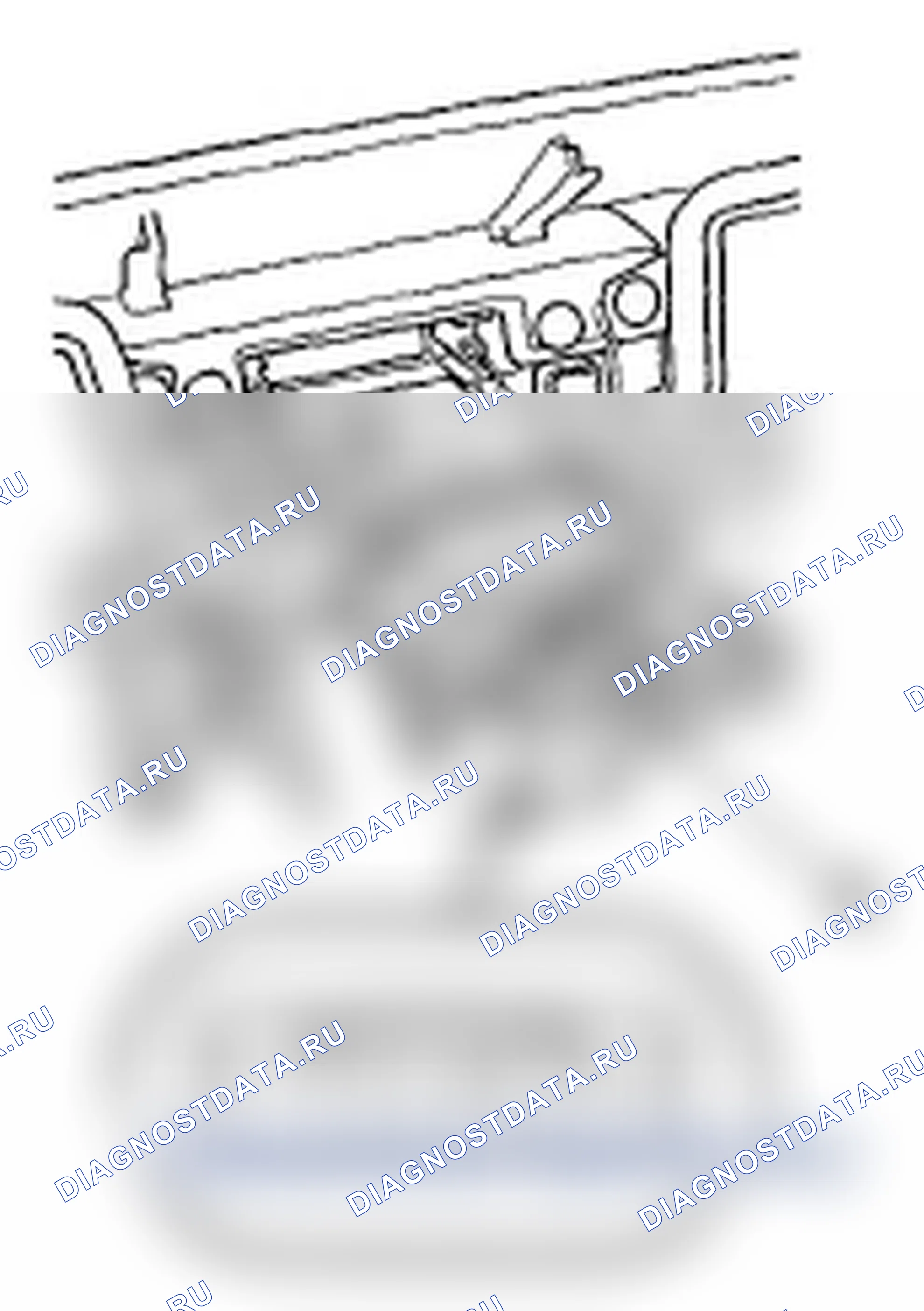 Рис. 8: Испытание/замена сигнализатора опасности. Acura RDX I