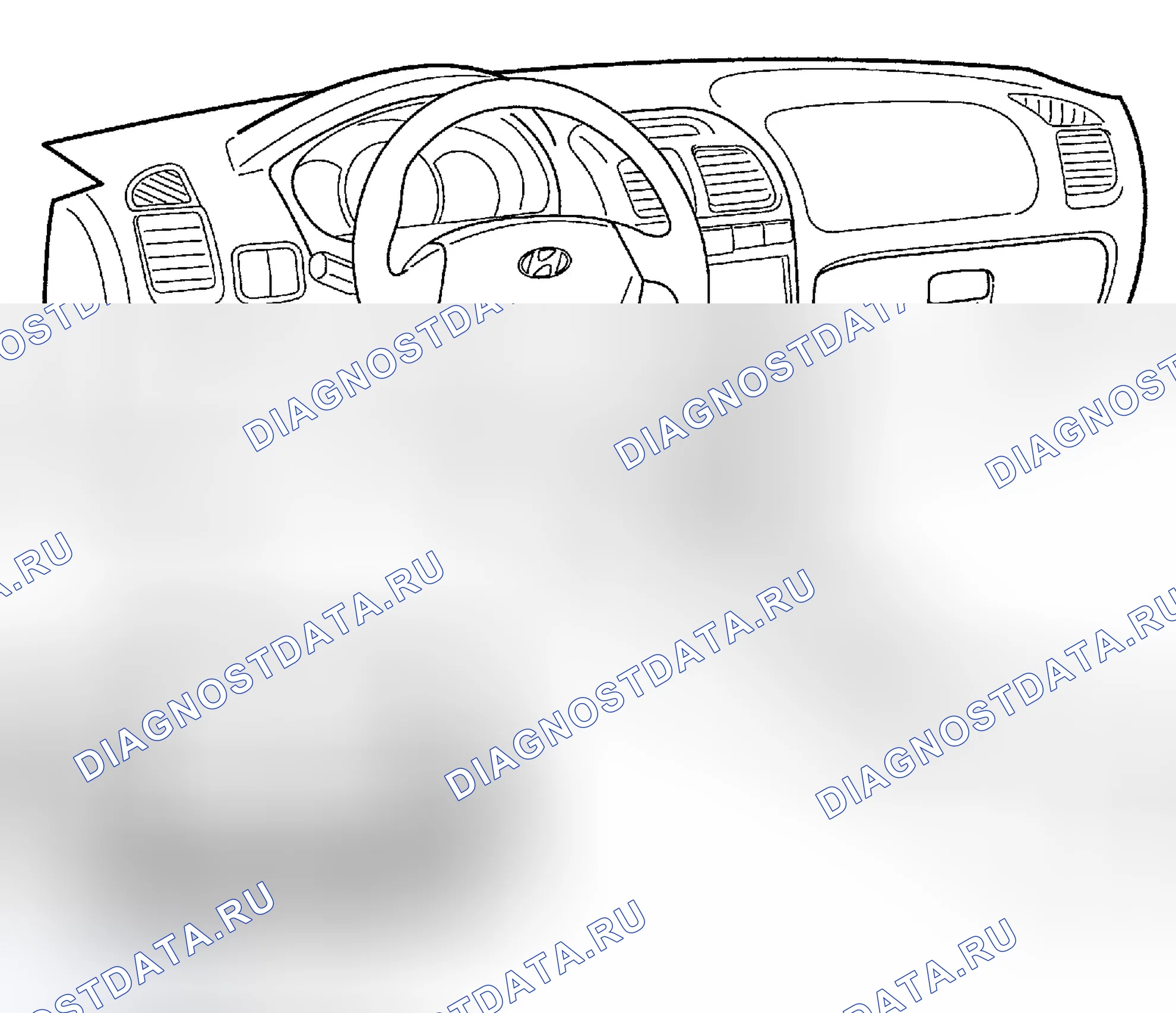 Рис. 90: РАСПОЛОЖЕНИЕ МОДУЛЯ УПРАВЛЕНИЯ ДВИГАТЕЛЕМ. Hyundai Accent II рестайлинг