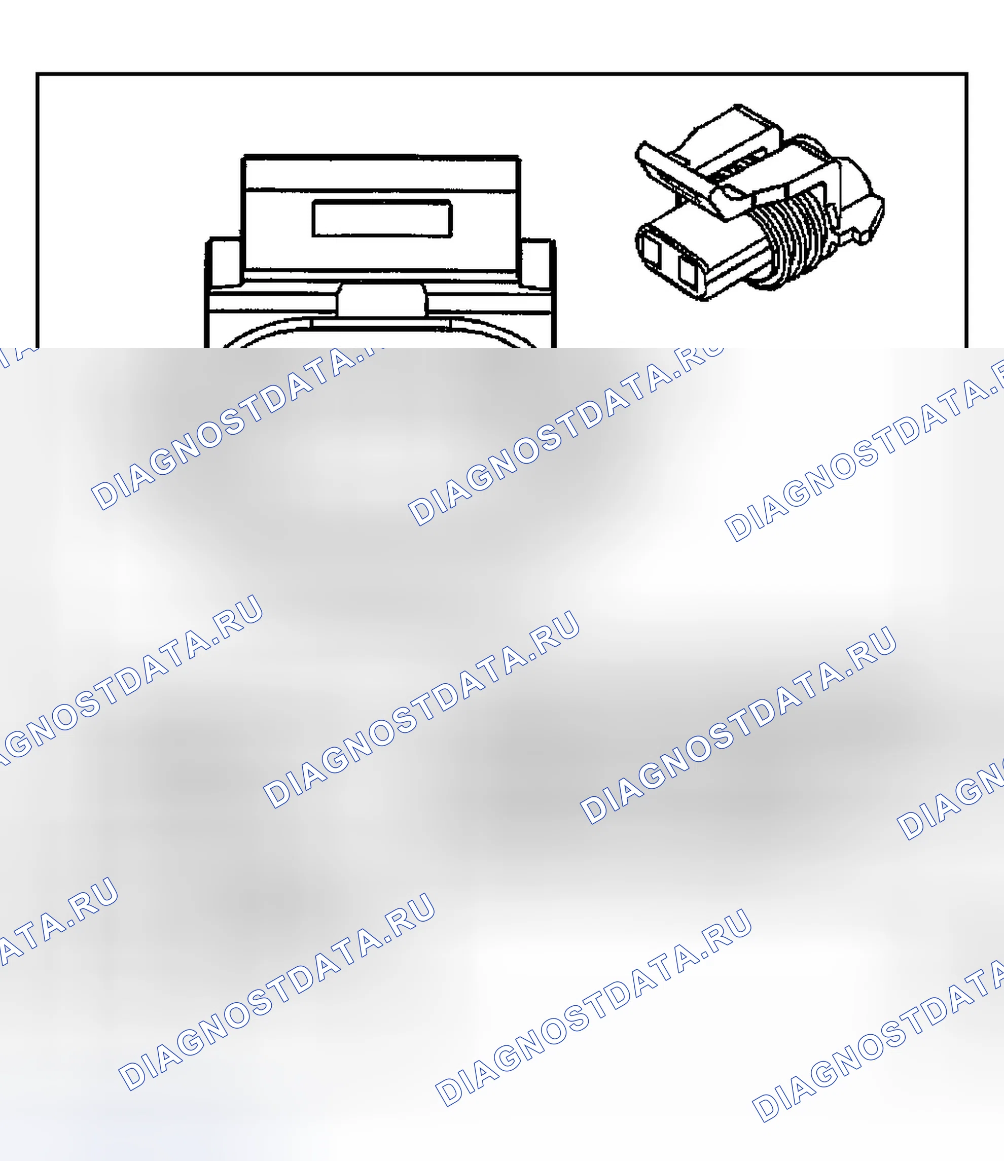 Рис. 9: Вид с торца разъема звуковые сигналы. GMC Savana H2500 