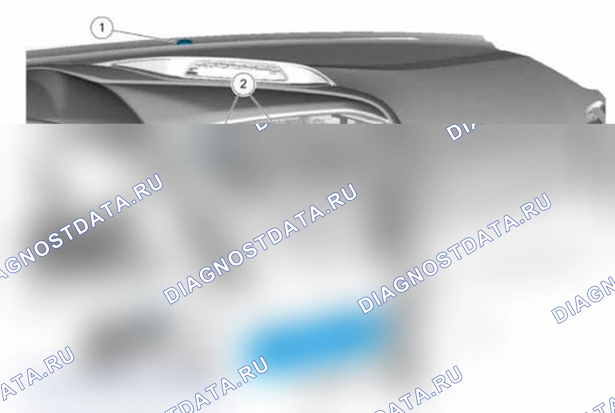 Рис. 1: Система климат-контроля - расположение компонентов. Ford Focus III