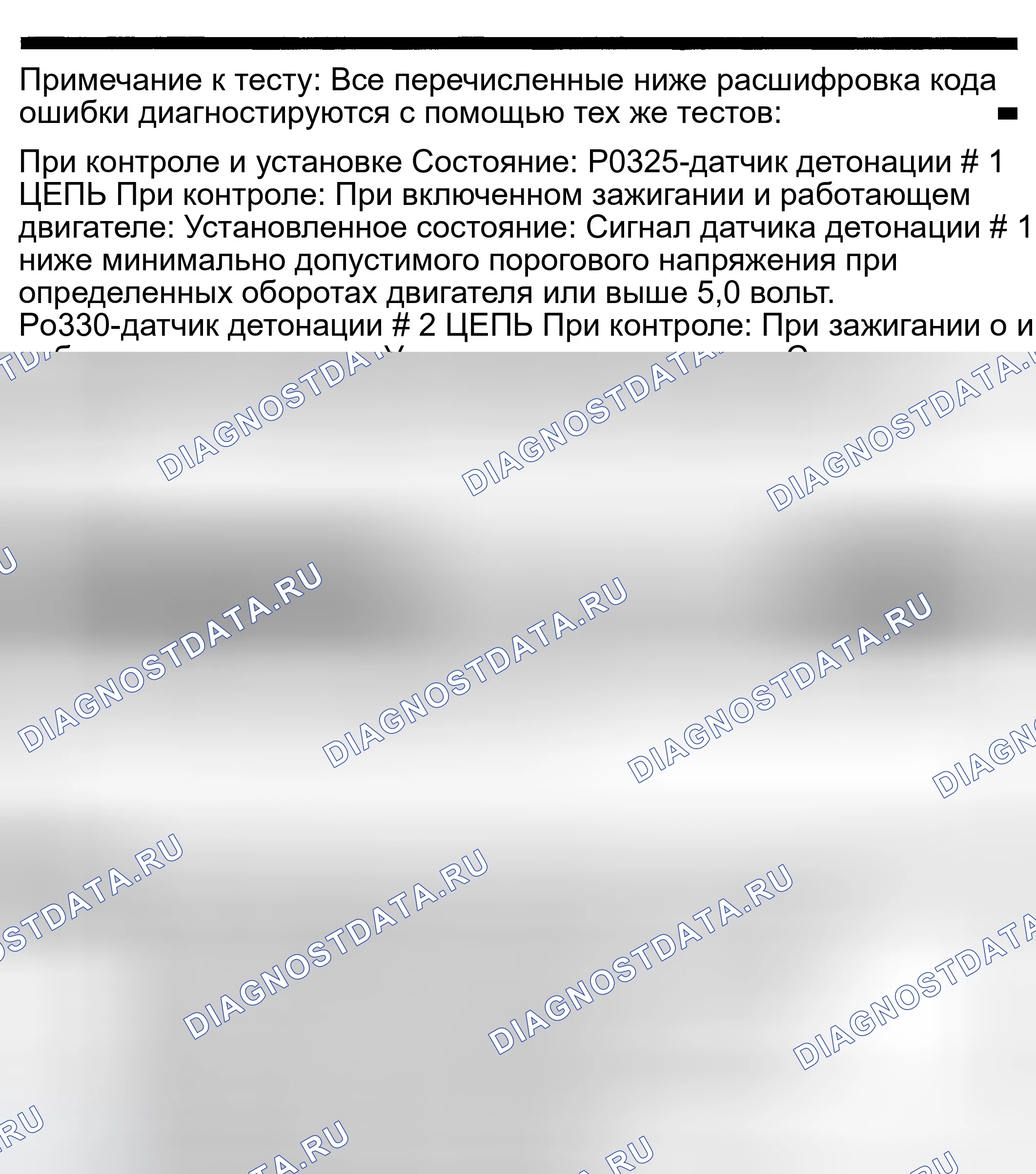 Рис. 188: расшифровка кода ошибки P0325: ЦЕПЬ ДАТЧИКА ДЕТОНАЦИИ № 1. Dodge Pickup R1500 