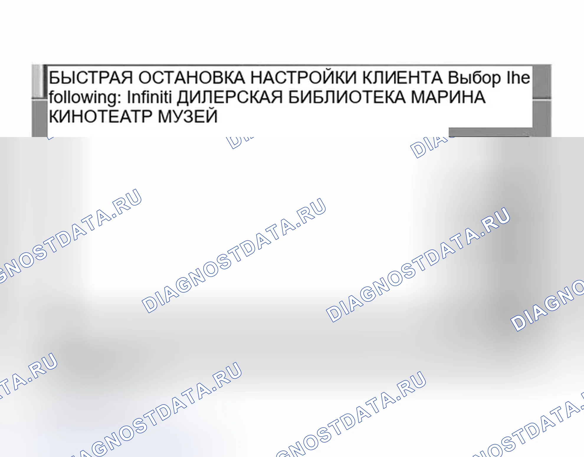 Рис. 117: РЕЖИМ " БЫСТРЫЙ ОСТАНОВ НАСТРОЙКИ КЛИЕНТА ". Infiniti G35 III