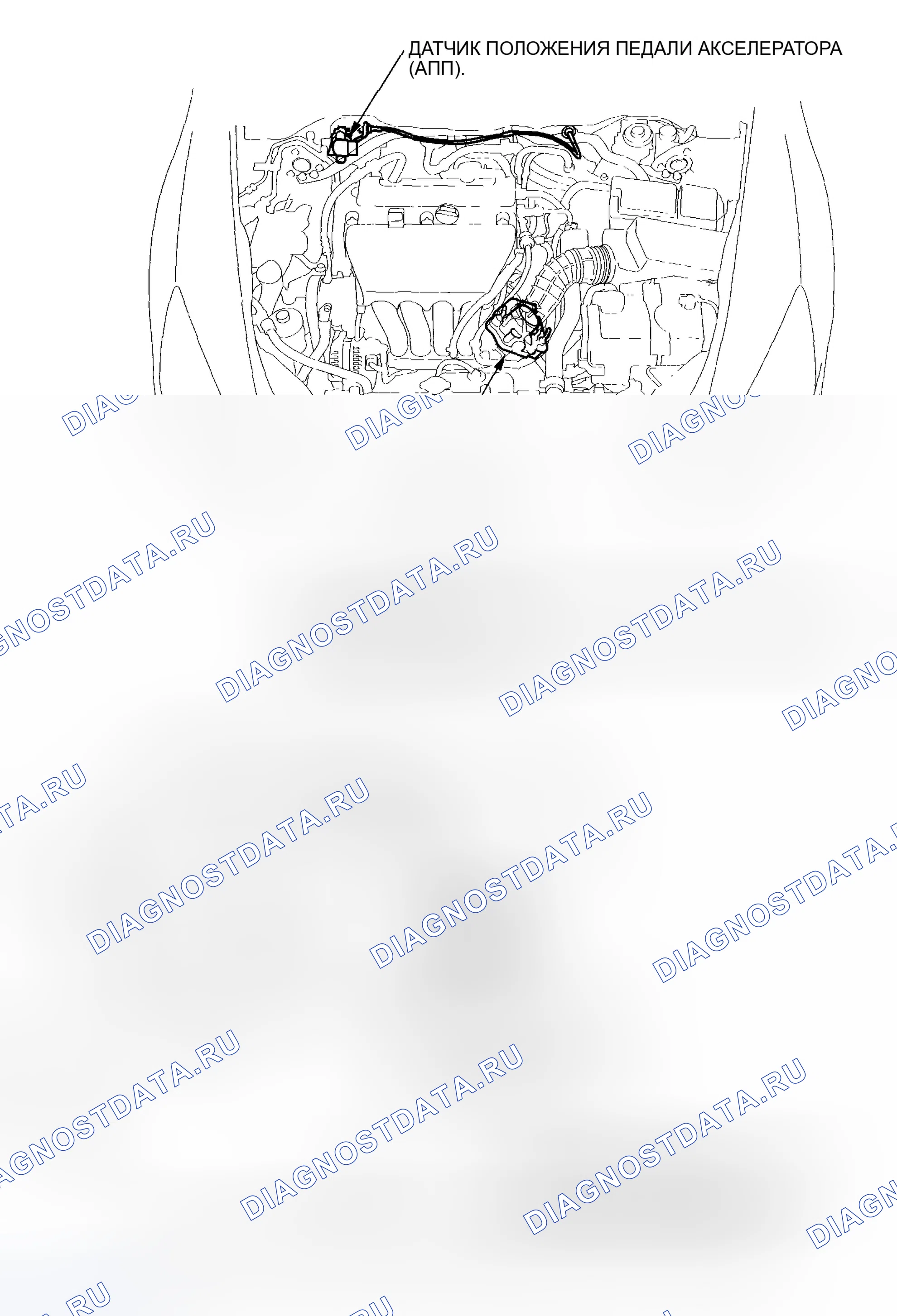 Рис. 210: Указатель расположения компонентов. Honda Accord VII рестайлинг