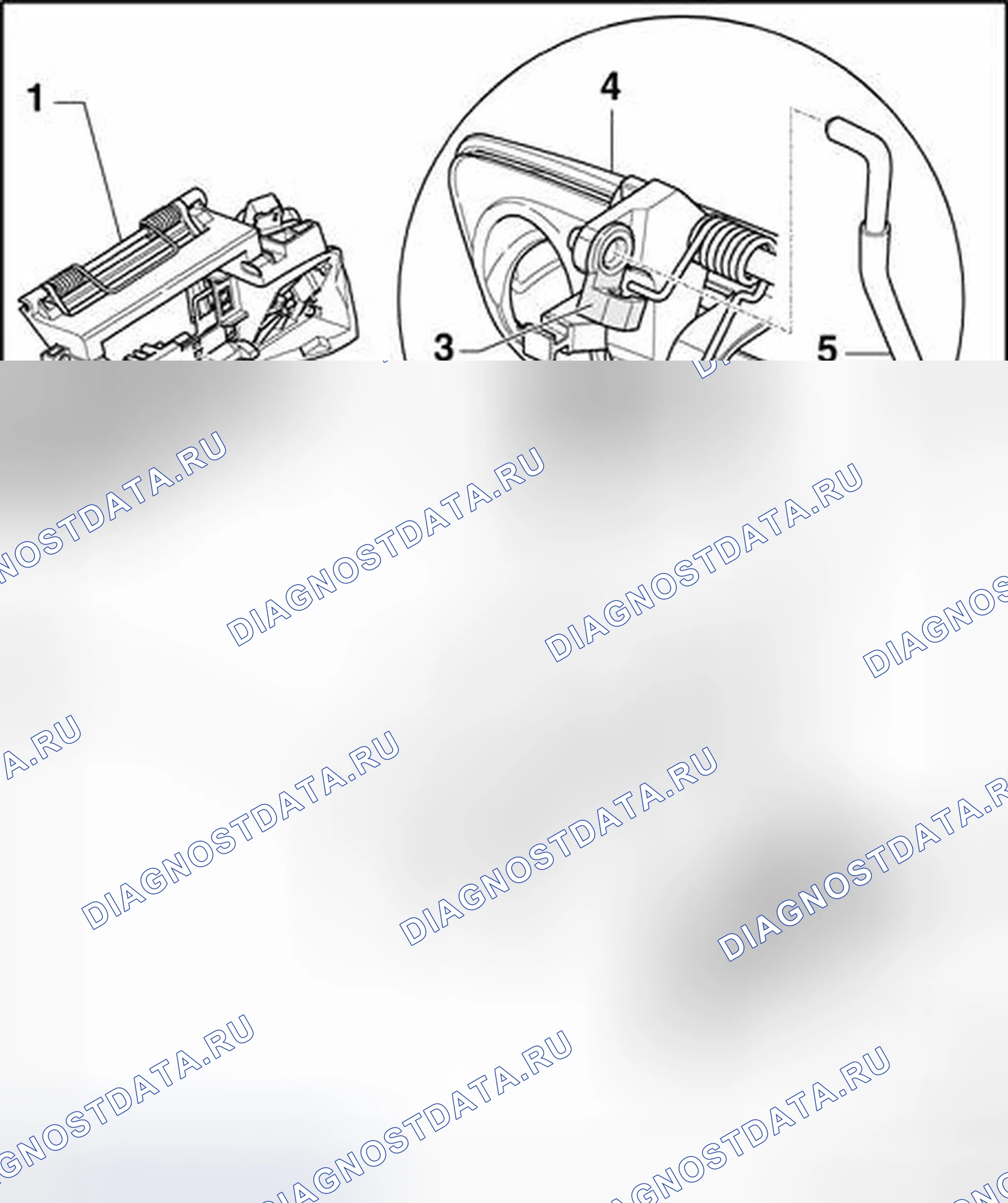 Рис. 112: Ручка задней двери. Audi A8 D3 рестайлинг 2