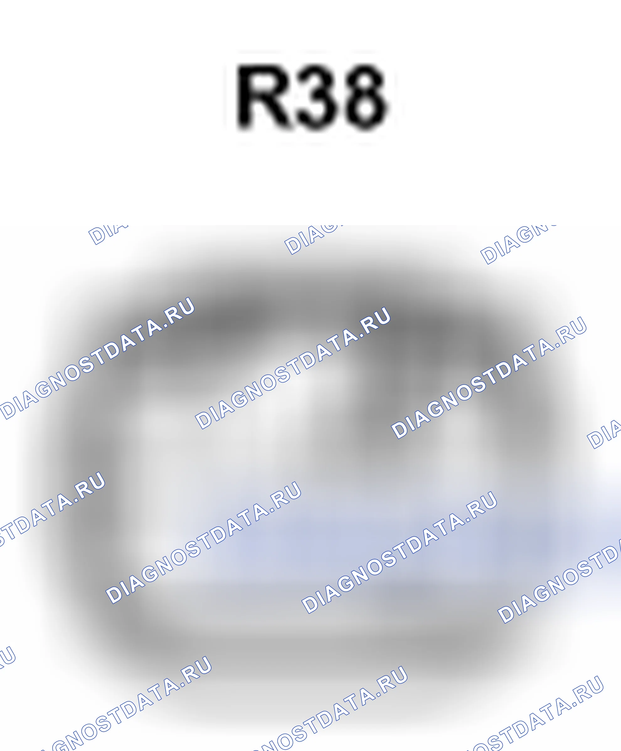 Рис. 704: Вид с торца разъема усилителя стереокомпонента (R38). Lexus LS IV