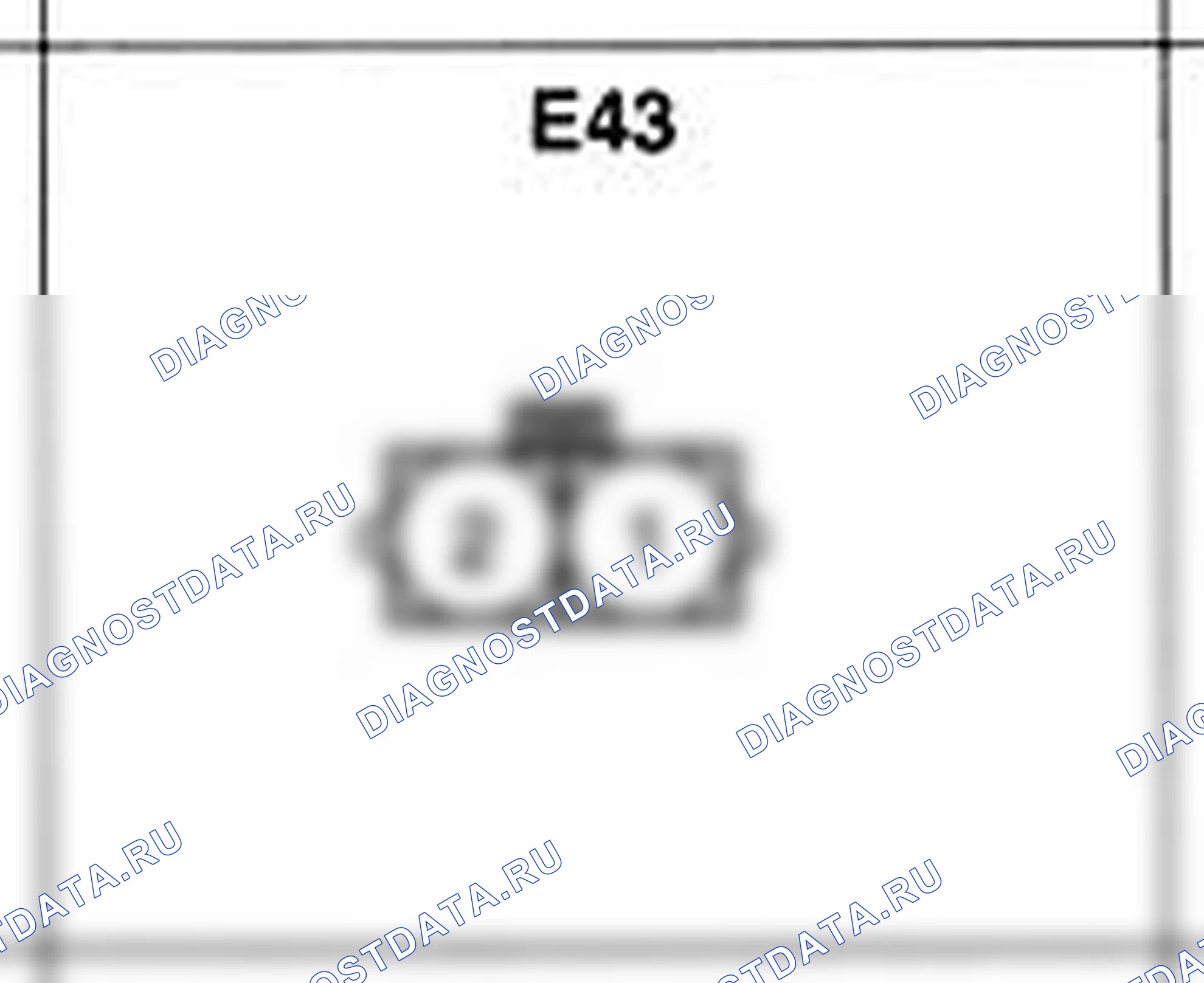 Распиновка разъёма E43 — жгута двигателя. Hyundai Accent LC