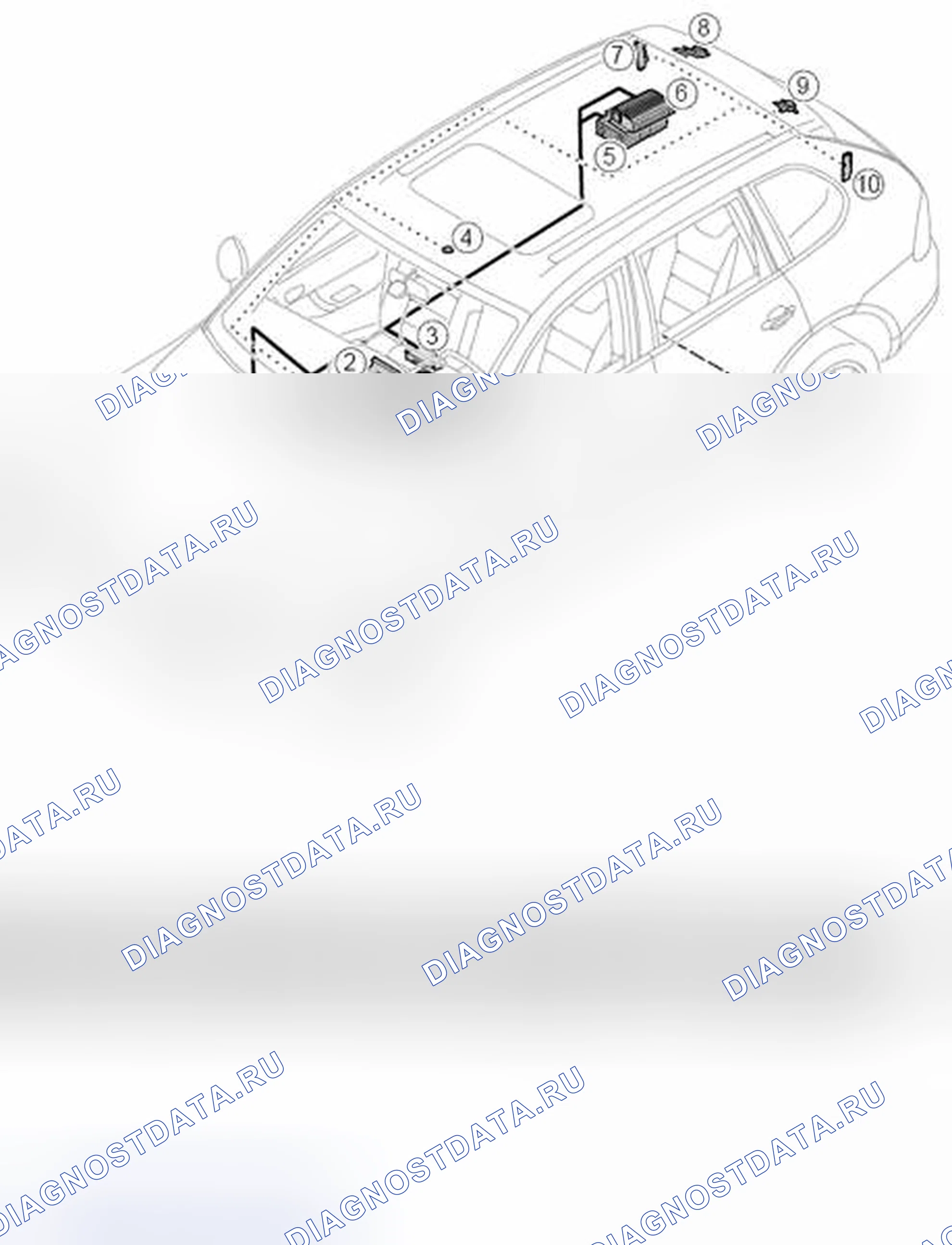 Рис. 24: Компоновка компонентов - устройство смены компакт-дисков. Porsche Cayenne Turbo I рестайлинг