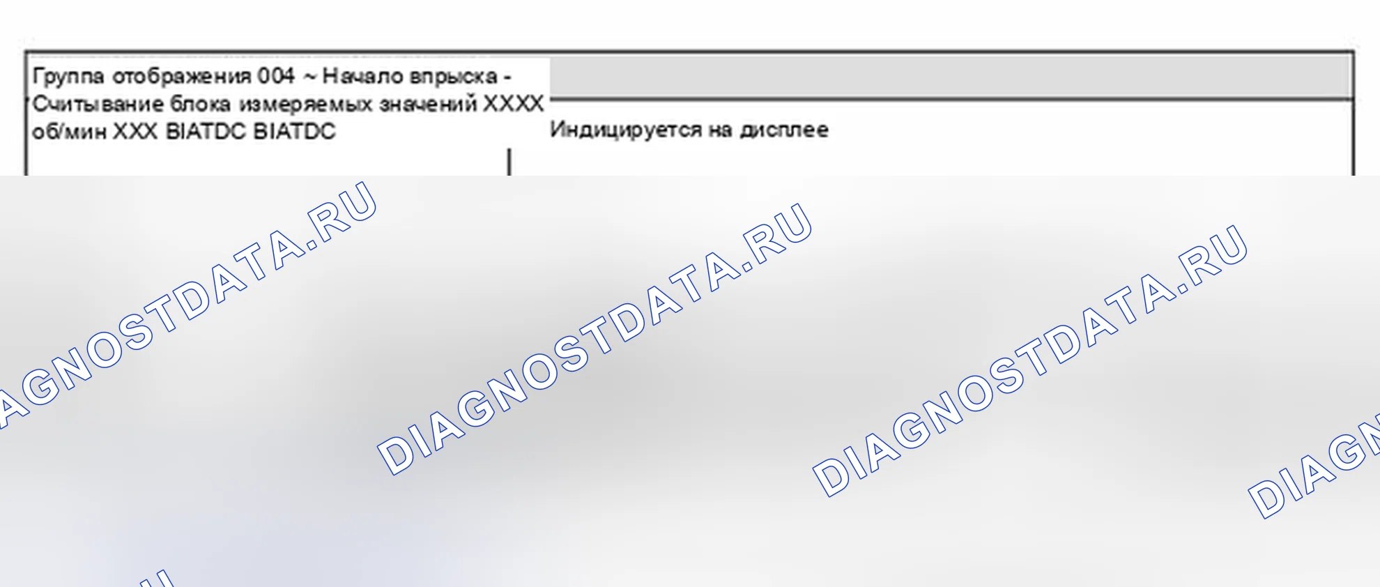 Рис. 48: Группа отображения 004 в режиме ожидания. Volkswagen New Beetle A4