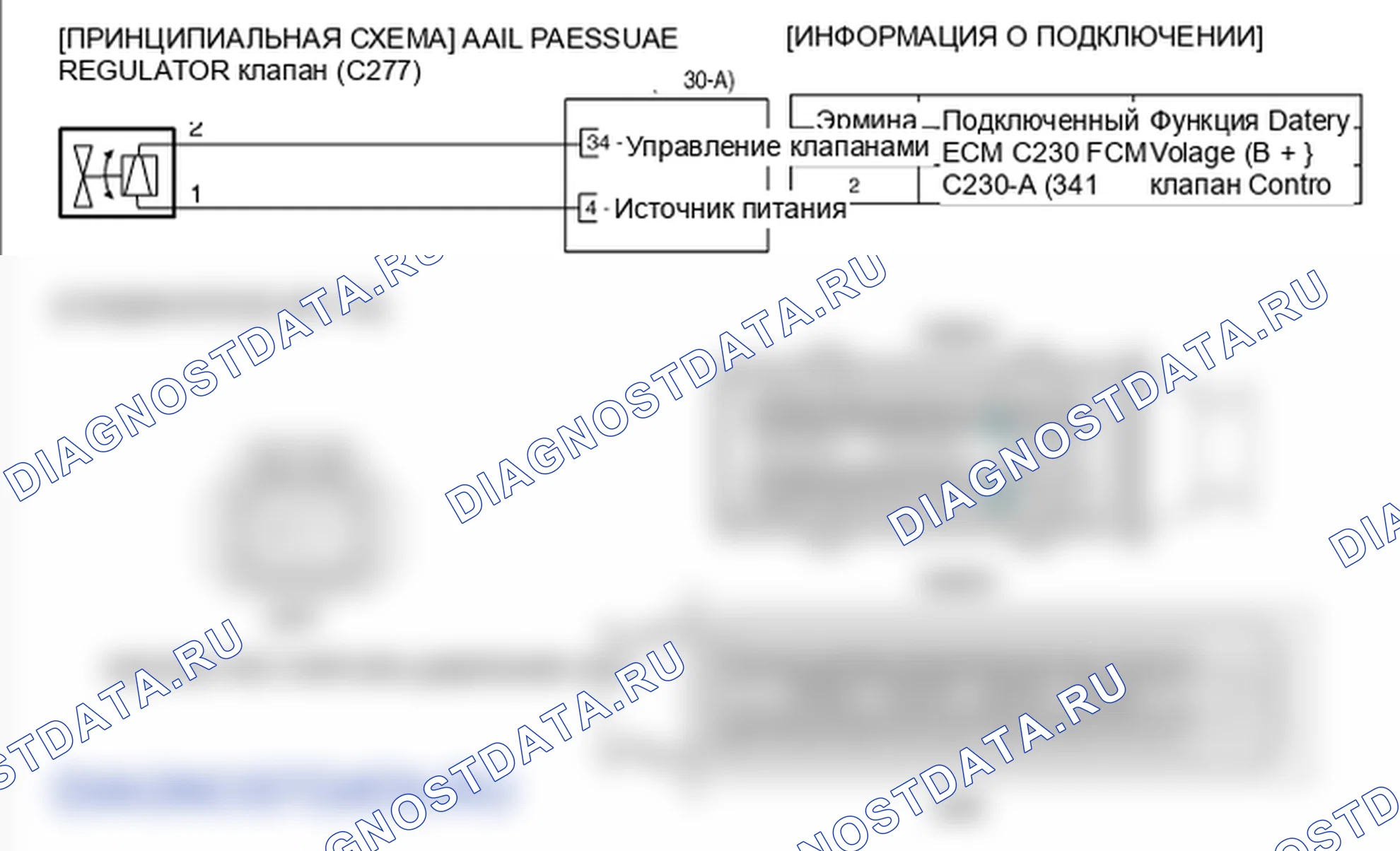 Фрагмент электросхемы: P0089. Hyundai Santa Fe CM
