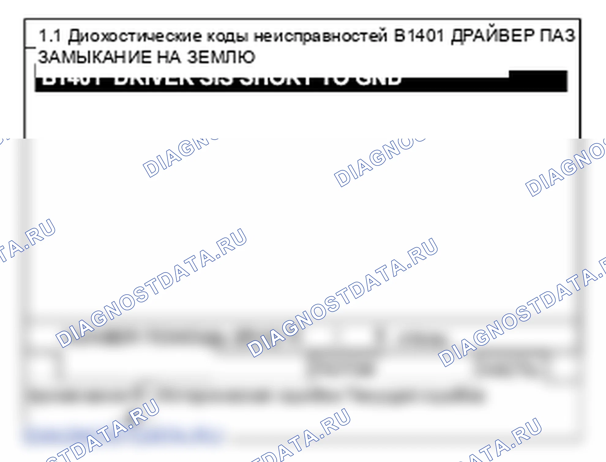 B1401: Замыкание цепи фронтального драйвера SIS на массу. Hyundai Santa Fe CM
