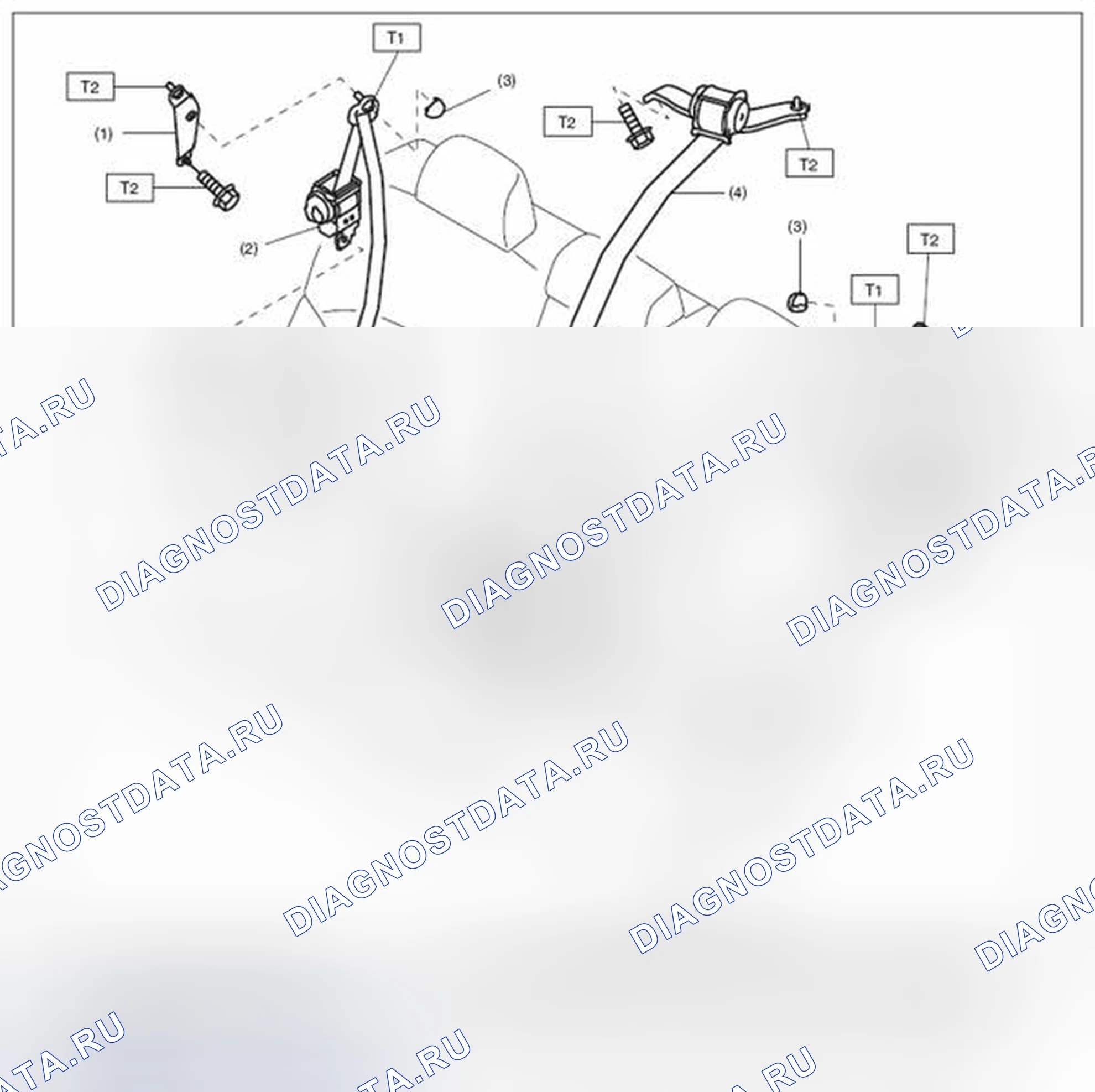 Рис. 9: ЗАДНИЙ РЕМЕНЬ БЕЗОПАСНОСТИ (МОДЕЛЬ OUTBACK). Subaru Legacy BM/BR рестайлинг
