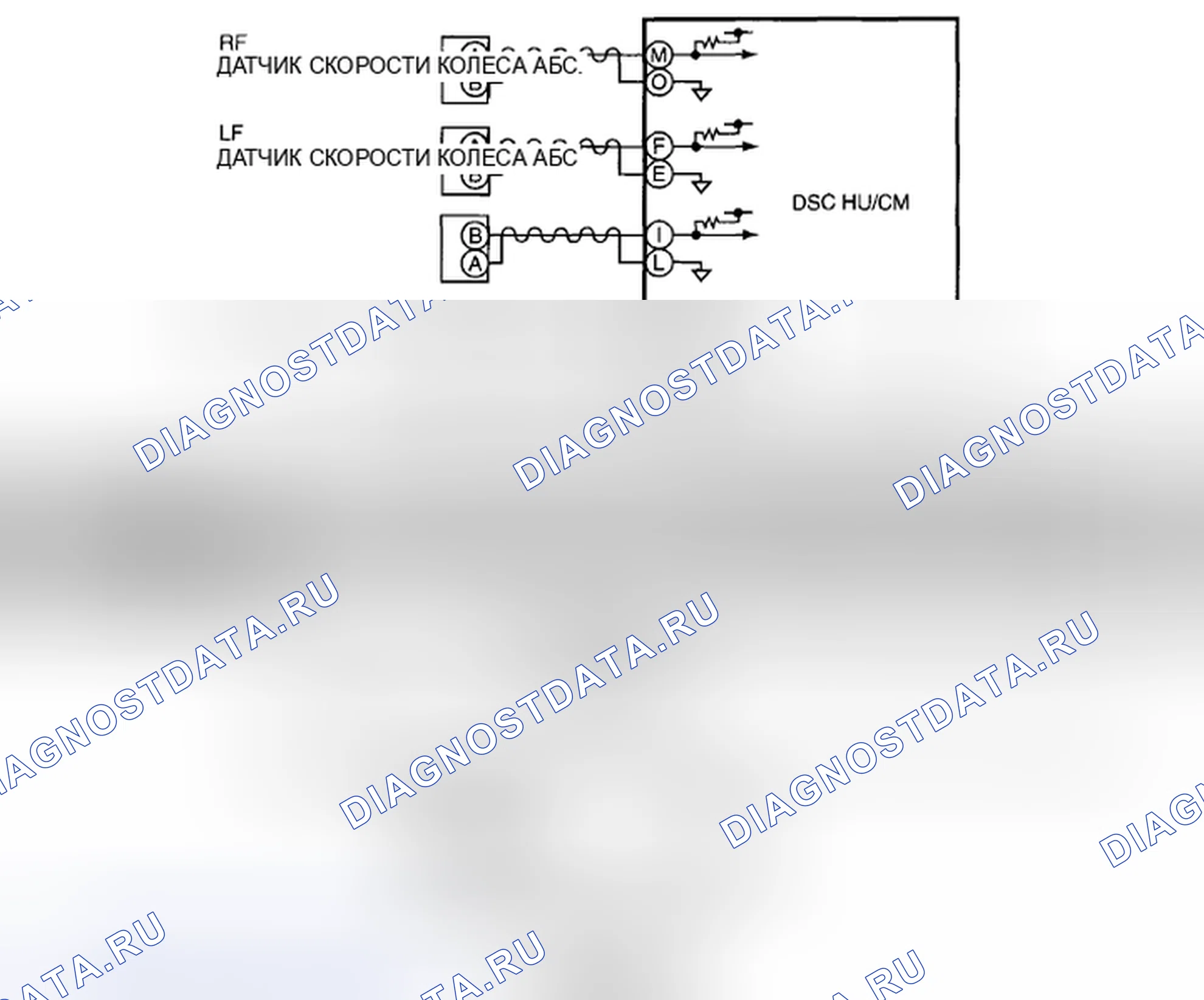 Рис. 48: расшифровка кода ошибки: C1222 [КОНТРОЛЬ ДИНАМИЧЕСКОЙ УСТОЙЧИВОСТИ (DSC)]. Mazda RX-8 I рестайлинг