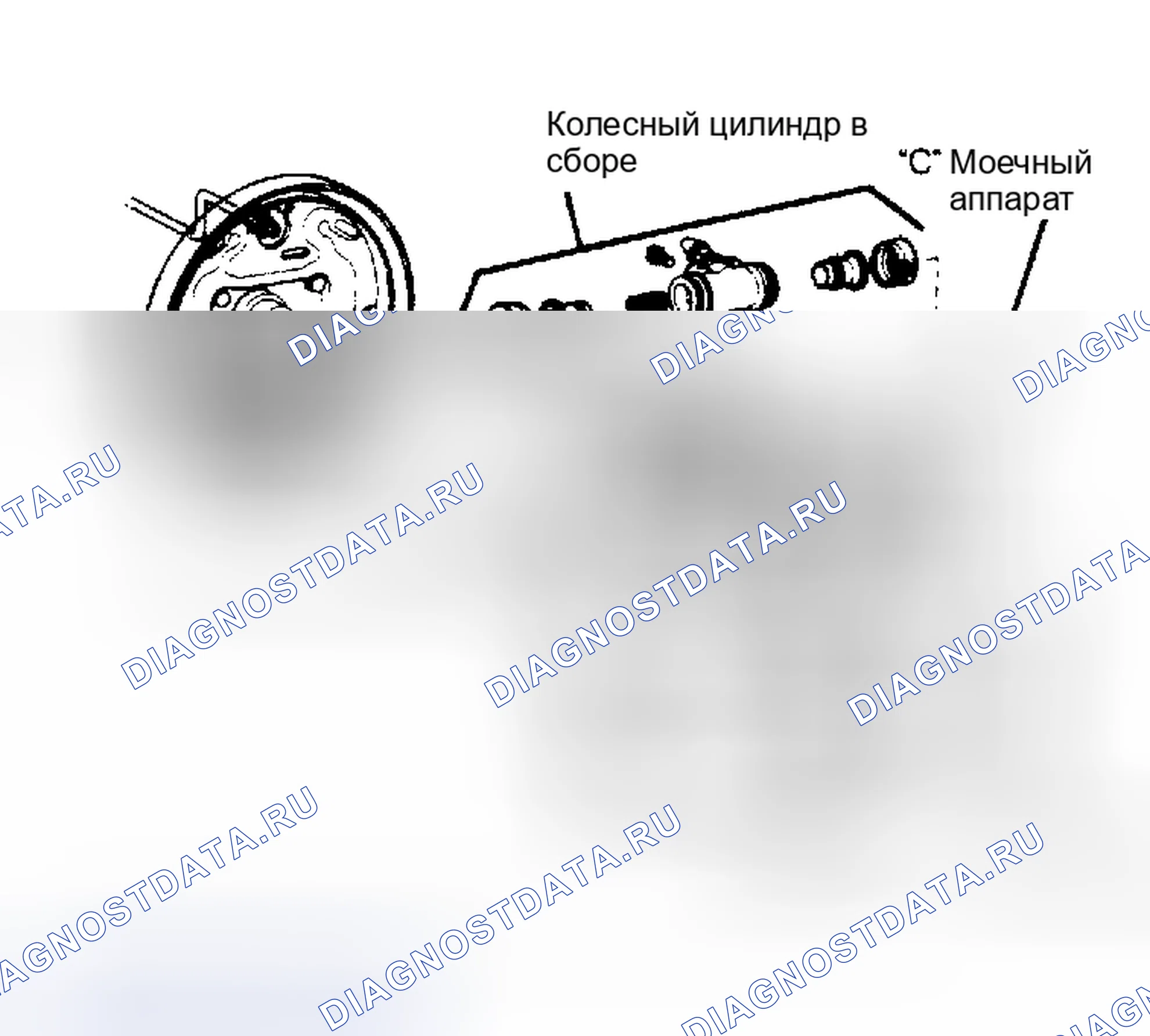 Рис. 11: Разнесенный вид заднего тормоза Tercel Camry и Starlet задние тормозные узлы аналогичны.. Toyota Cressida II