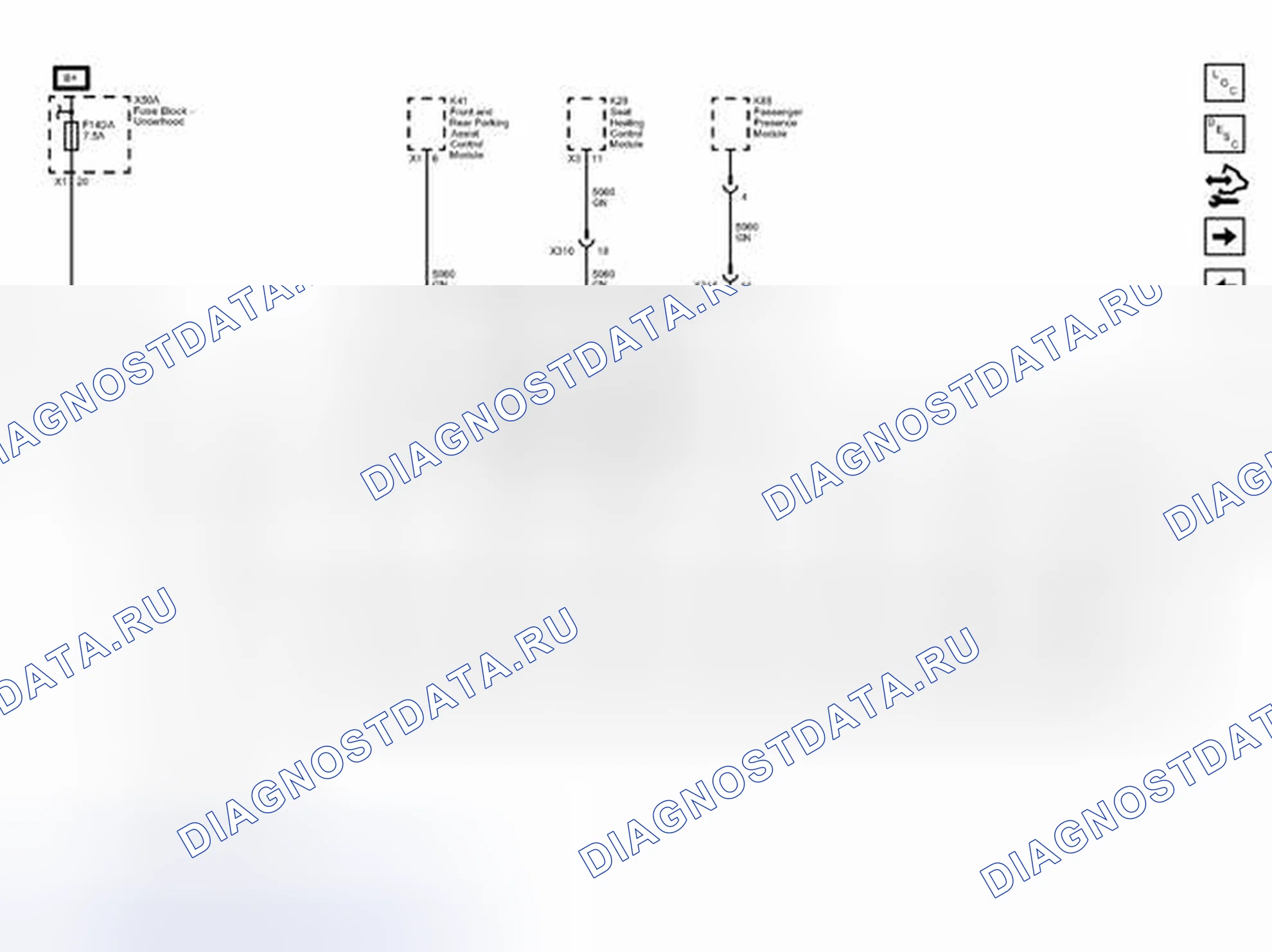 Рис. 2: Низкоскоростная сеть GMLAN. Chevrolet Orlando I
