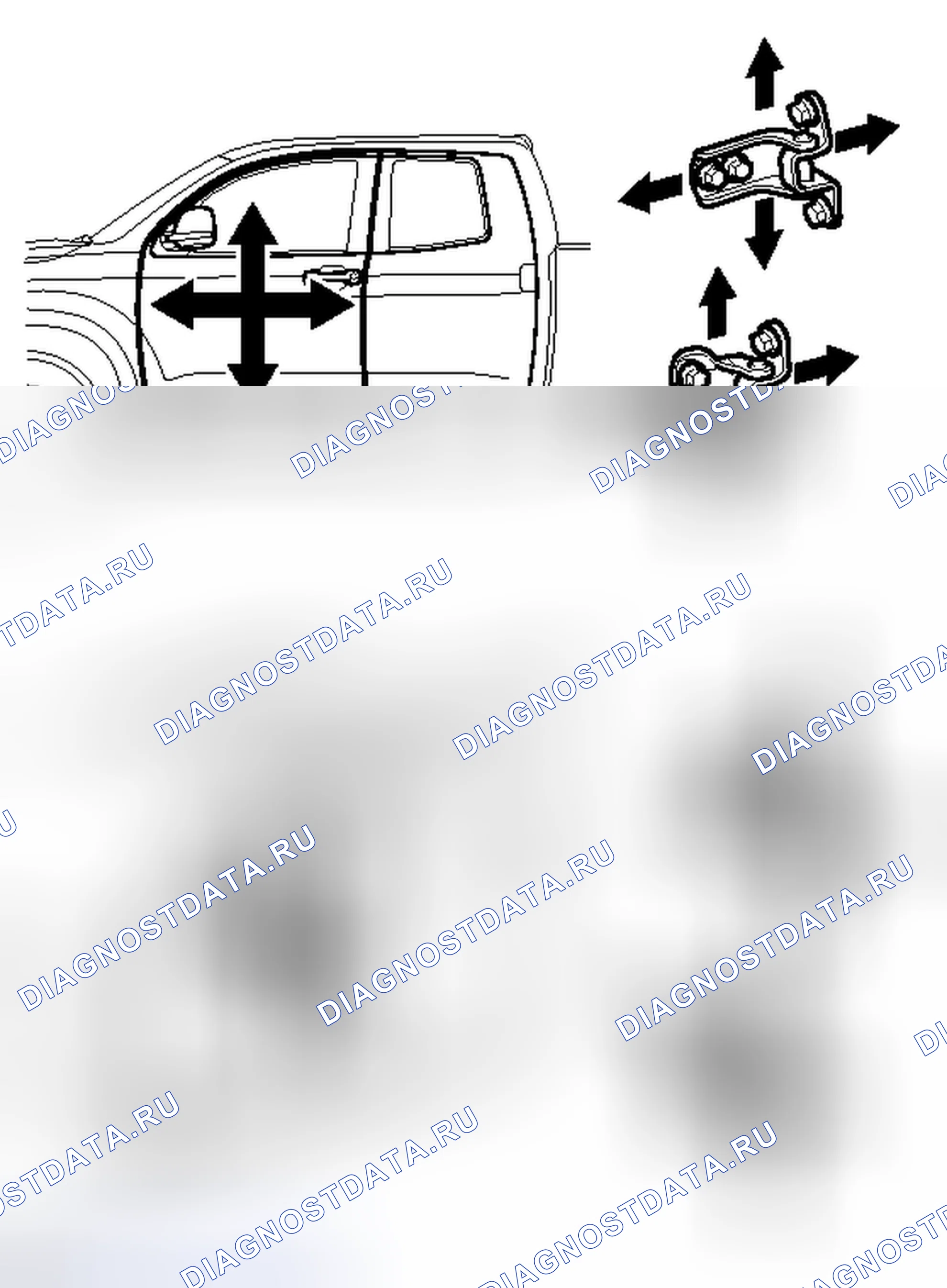 Рис. 64: РЕГУЛИРОВКА наружных кузовных панелей. Toyota Tundra II