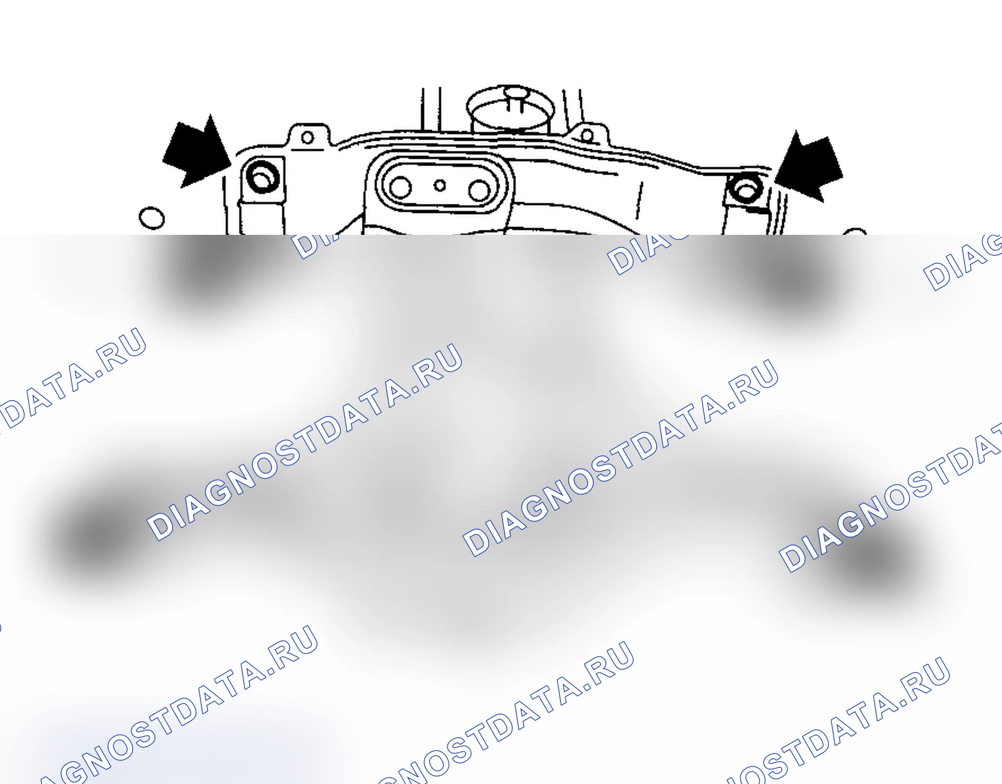 Рис. 258: ПОПЕРЕЧИНА И АМОРТИЗИРУЮЩАЯ РЕЗИНА. Subaru Impreza WRX GD/GG рестайлинг