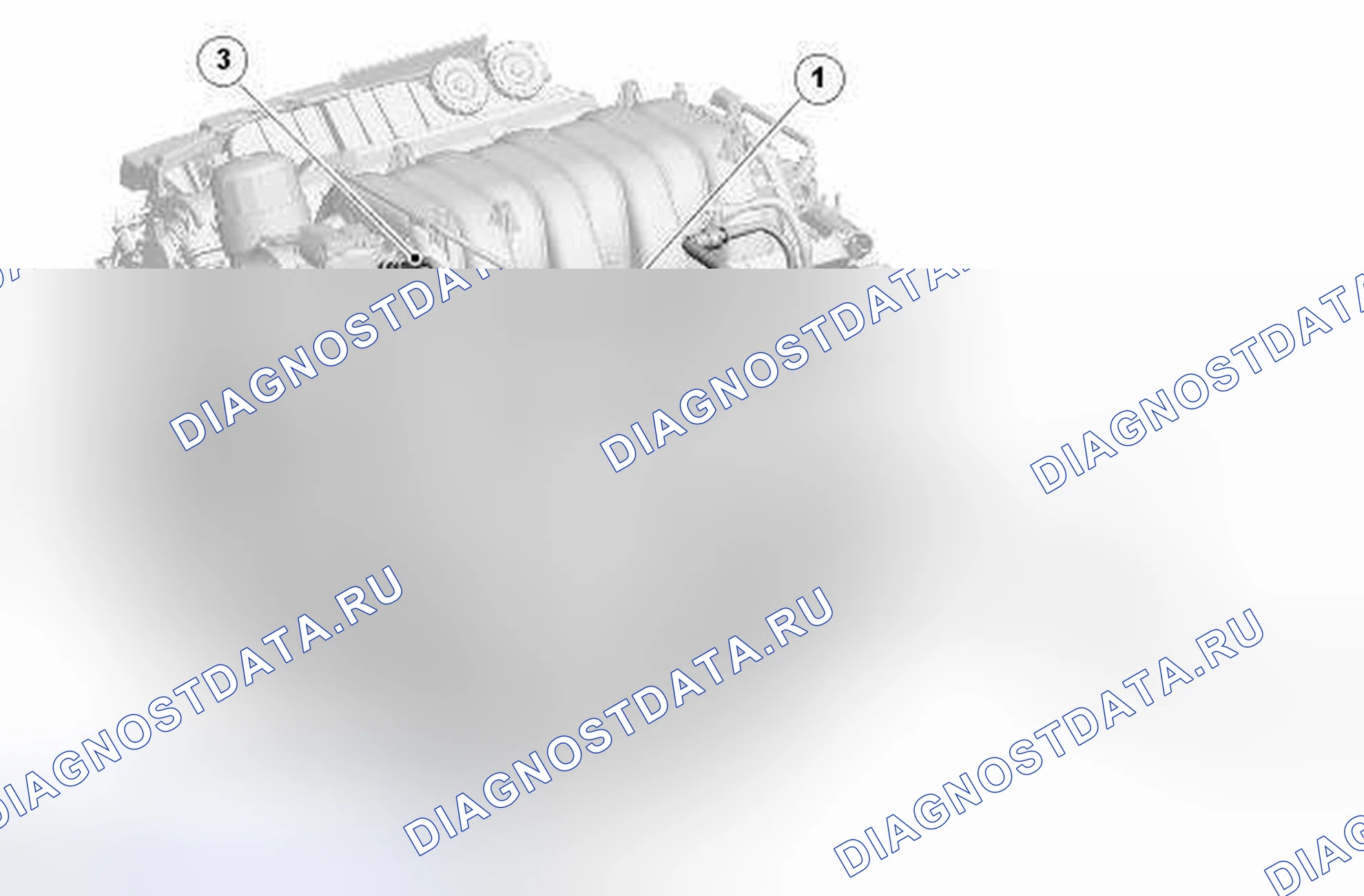 Рис. 3: ПРОДУВОЧНЫЙ КЛАПАН И ТРУБЫ. Land Rover Range Rover III рестайлинг 2