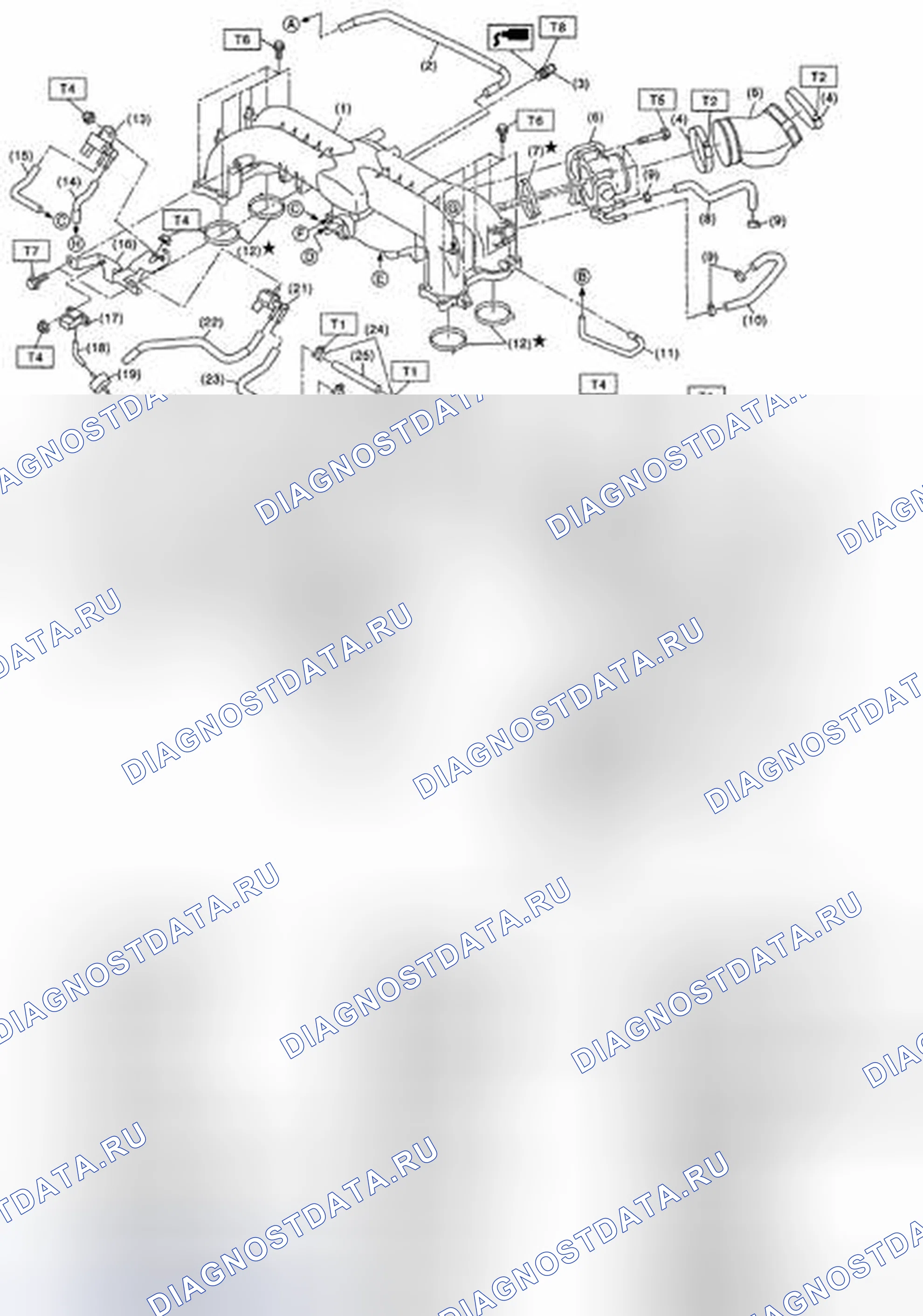 Рис. 1: ВПУСКНОЙ КОЛЛЕКТОР 1. Subaru Legacy BM/BR
